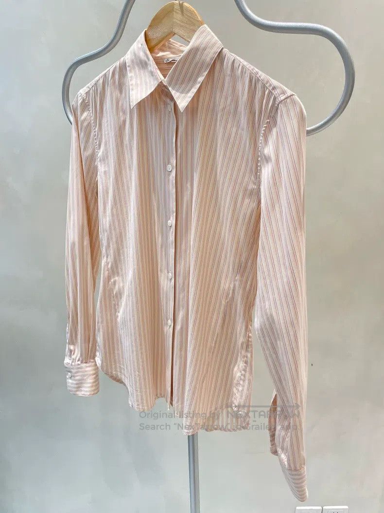Loro Piana Loro Piana Light Pink Vertical Striped Shirt Size S / US 4 / IT 40 - 4 Thumbnail