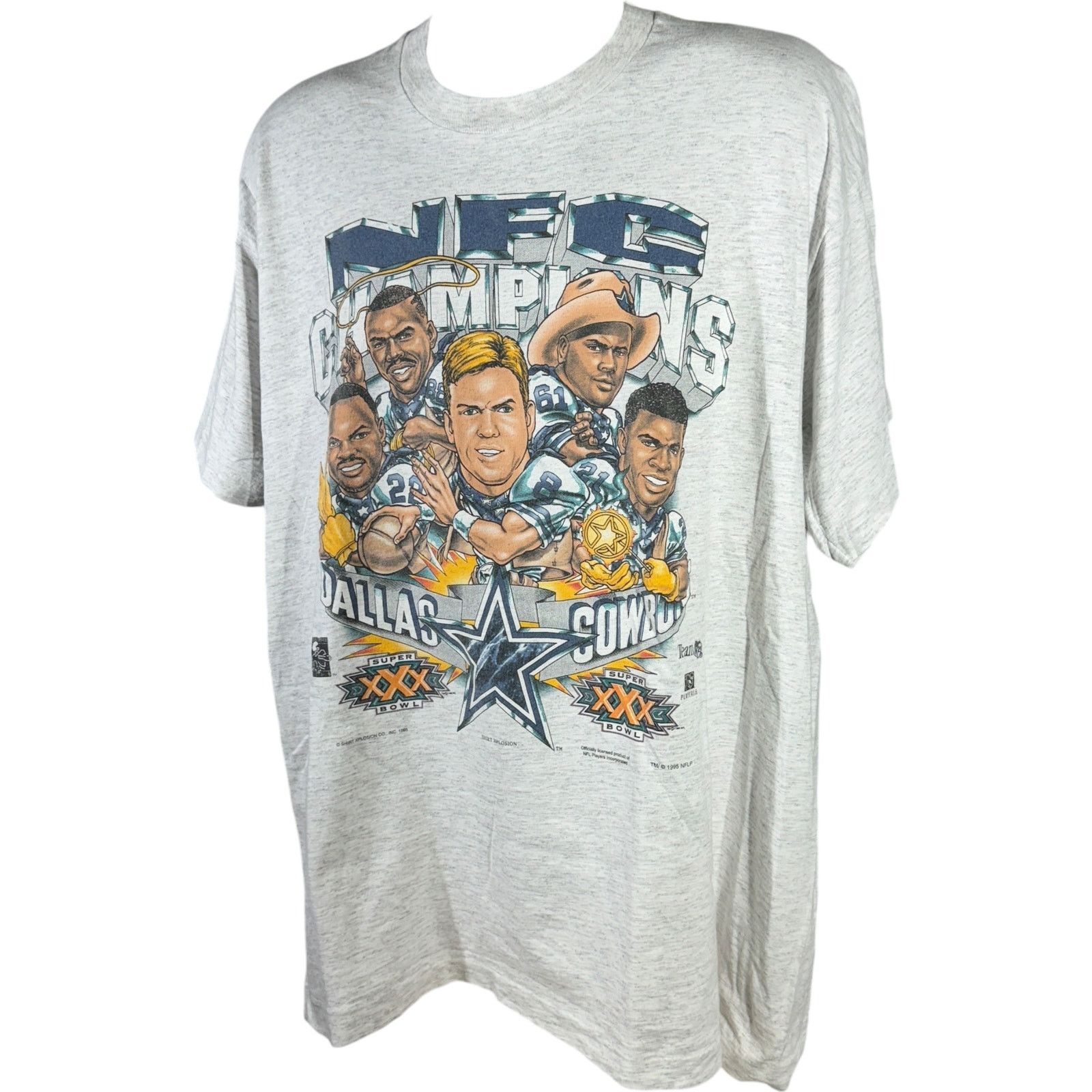 Vintage Vintage Dallas Cowboys NFC Champs Caricature Art NFL Tee Size US XXL / EU 58 / 5 - 3 Thumbnail
