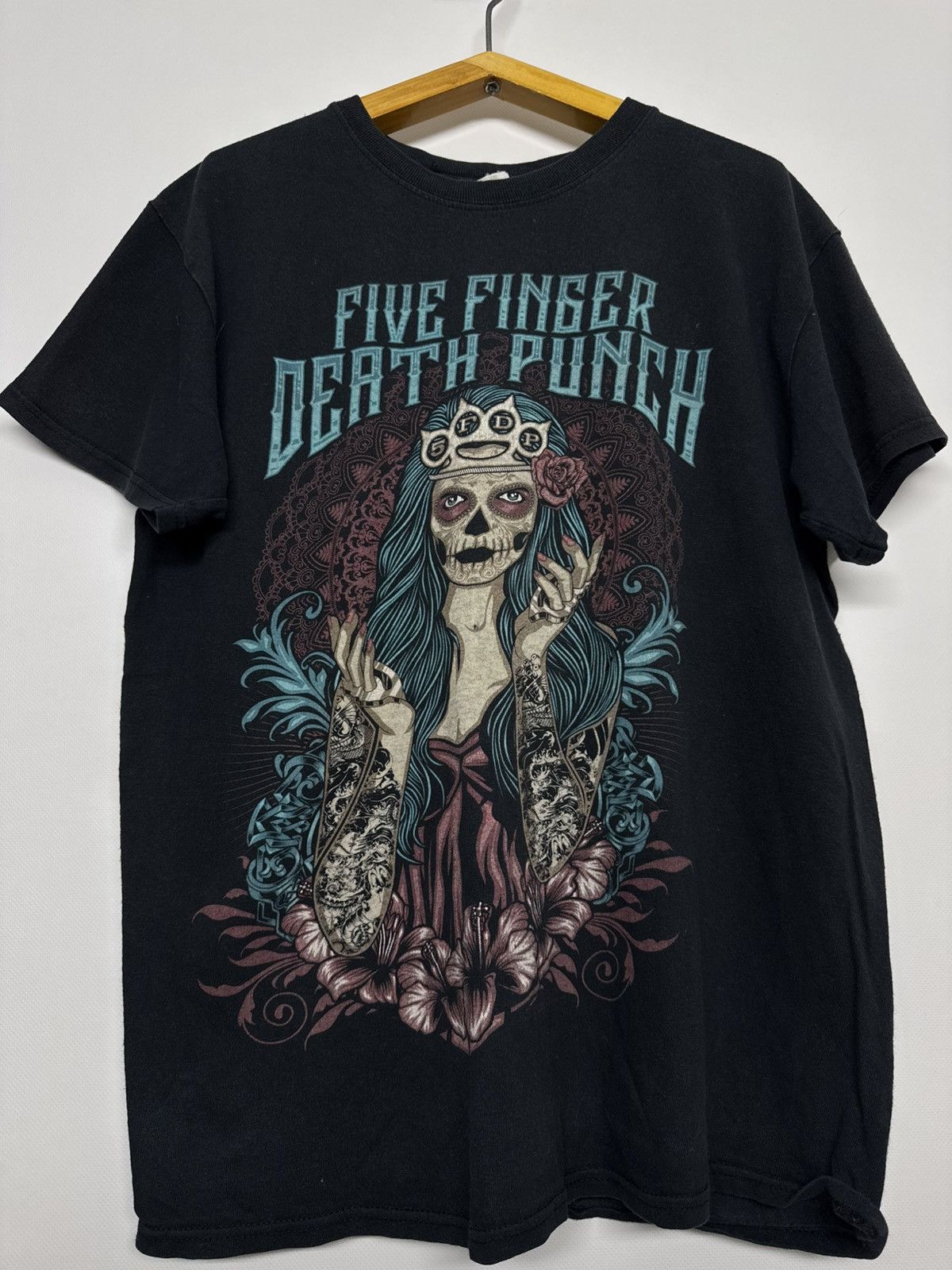 Gildan Vintage Y2k Five Finger Death Punch T-Shirt 00’s Size M / US 6-8 / IT 42-44 - 7 Thumbnail
