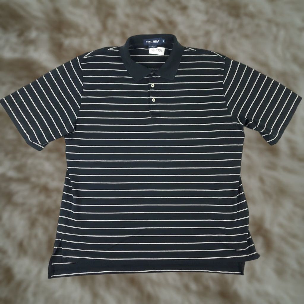 Ralph Lauren Ralph Lauren Shirt Adult Large Black Striped Polo Classic Mens Size US L / EU 52-54 / 3 - 1 Thumbnail