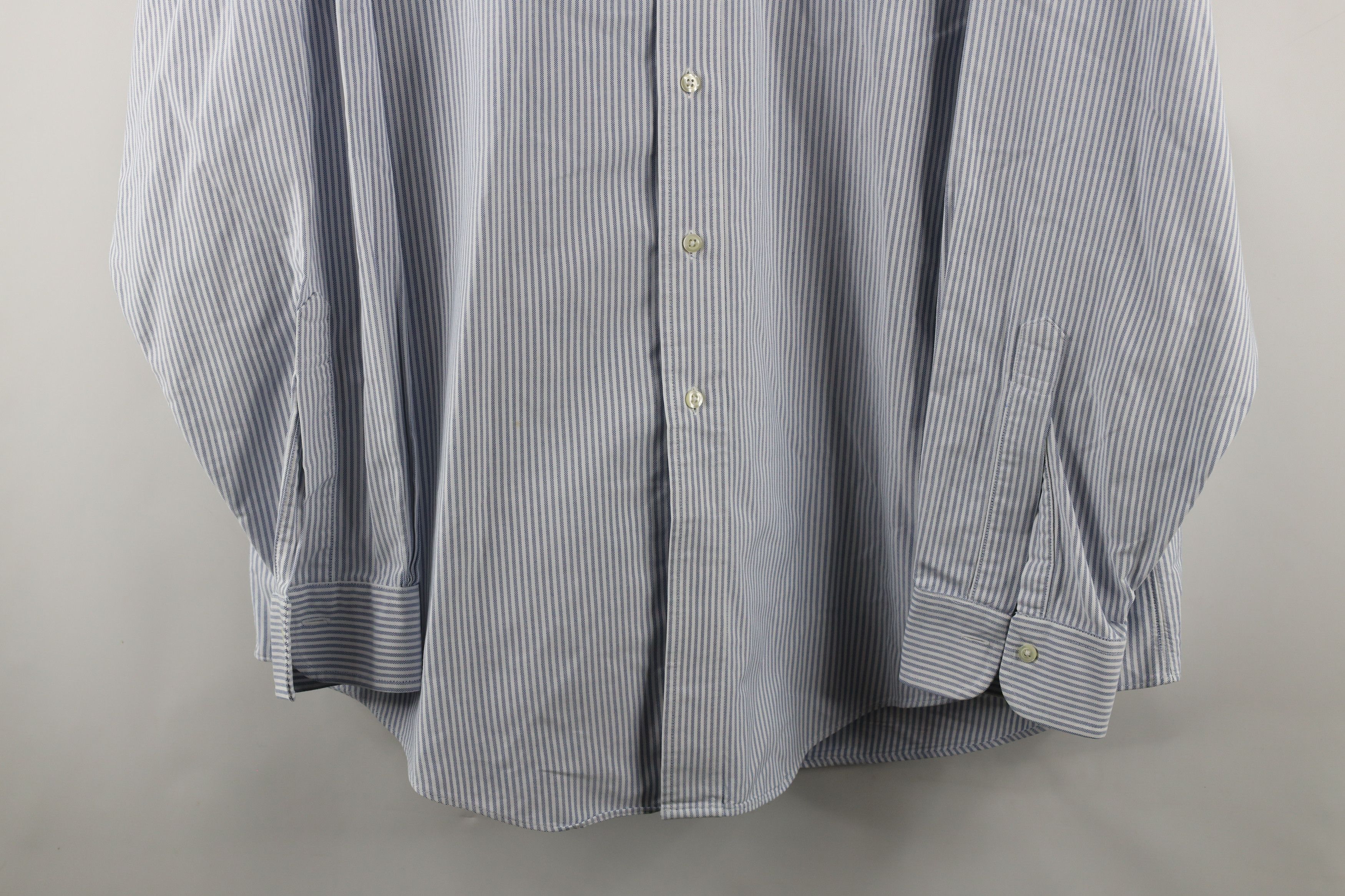 Brooks Brothers × Vintage Vintage 90s Brooks Brothers Cotton Button Down Shirt Stripe Size US L / EU 52-54 / 3 - 3 Thumbnail