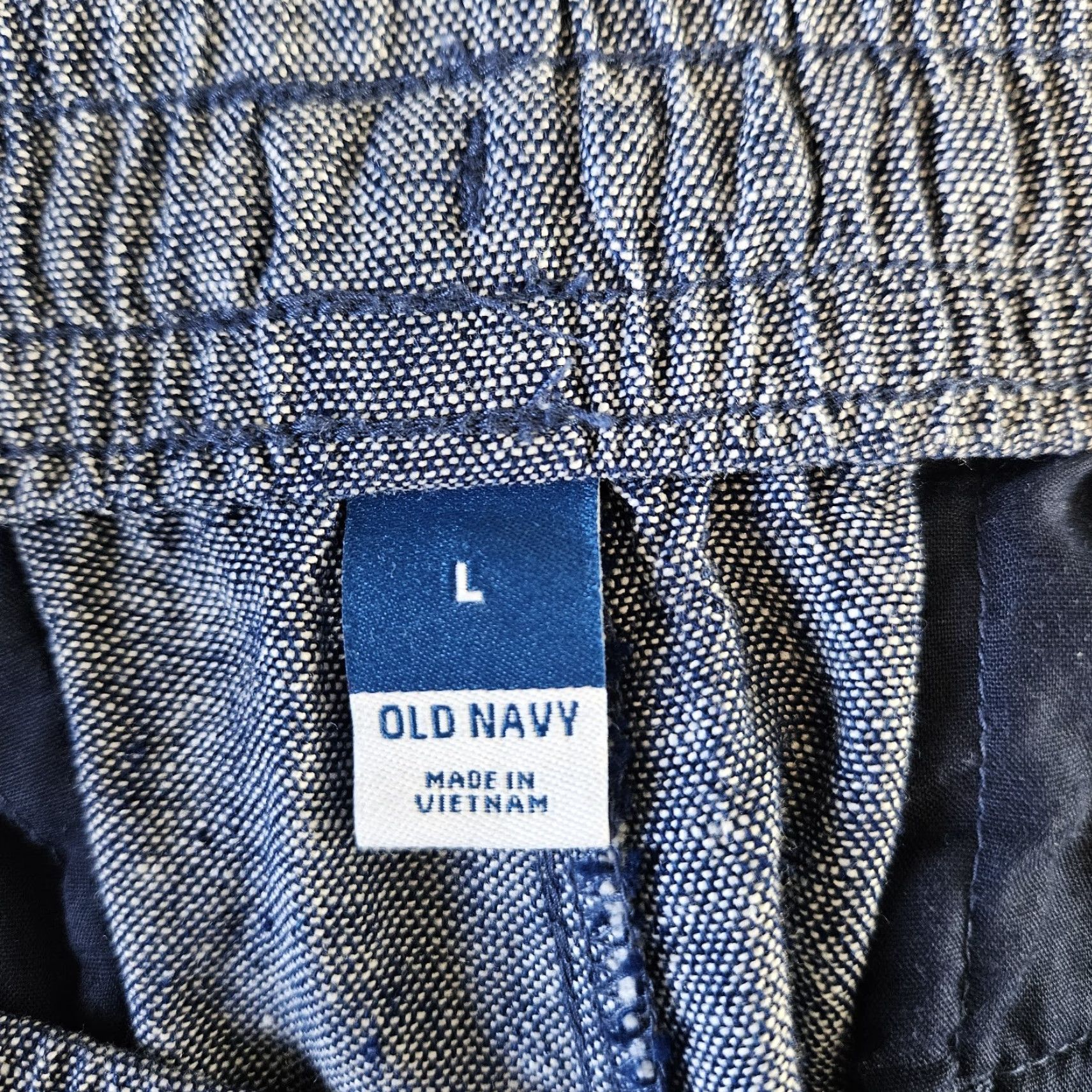 Old Navy Old Navy Womens Ankle Pants Pull On High Rise Sz Large Blue Linen Blend Size 36" / US 14 / IT 50 - 7 Thumbnail