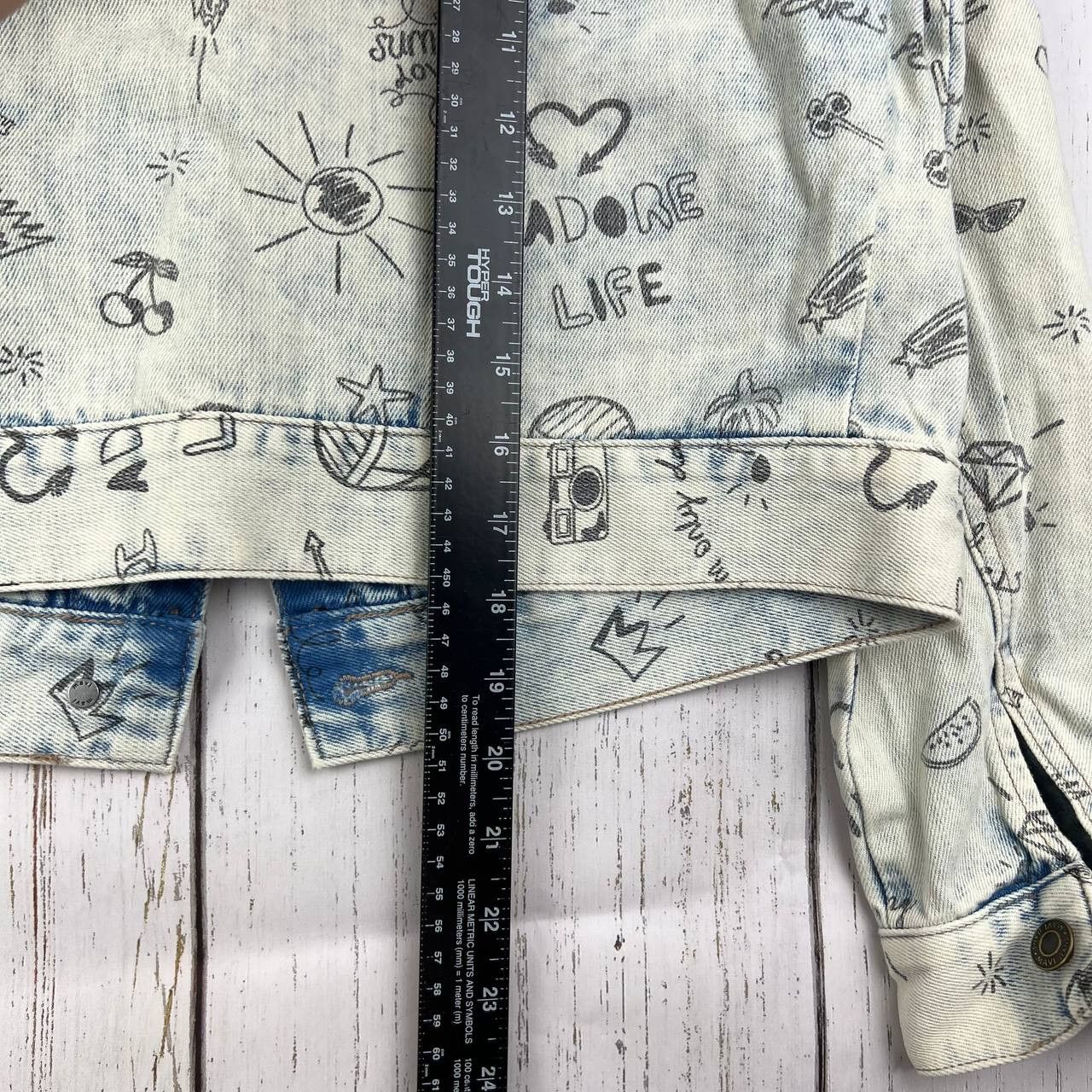 Mavi Mavi Small Printed Cropped Fit Stretchable Denim Jacket Size S / US 4 / IT 40 - 5 Thumbnail