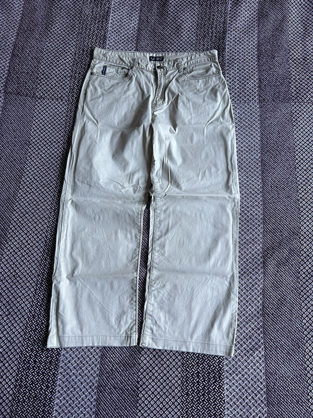 Armani × Vintage Vintage Armani Jeans Small Logo Solid Pants Size 32 Size US 32 / EU 48 - 9 Thumbnail