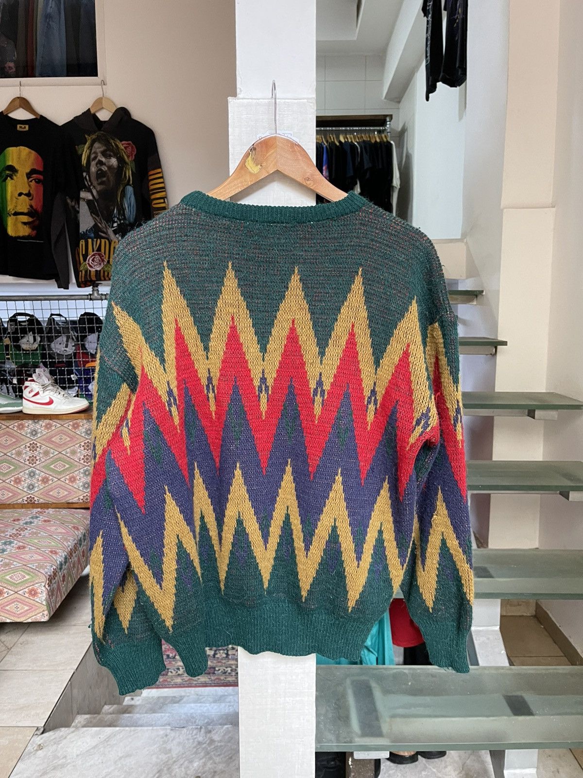 Vintage Vintage Aztec Sweater Size US M / EU 48-50 / 2 - 2 Thumbnail