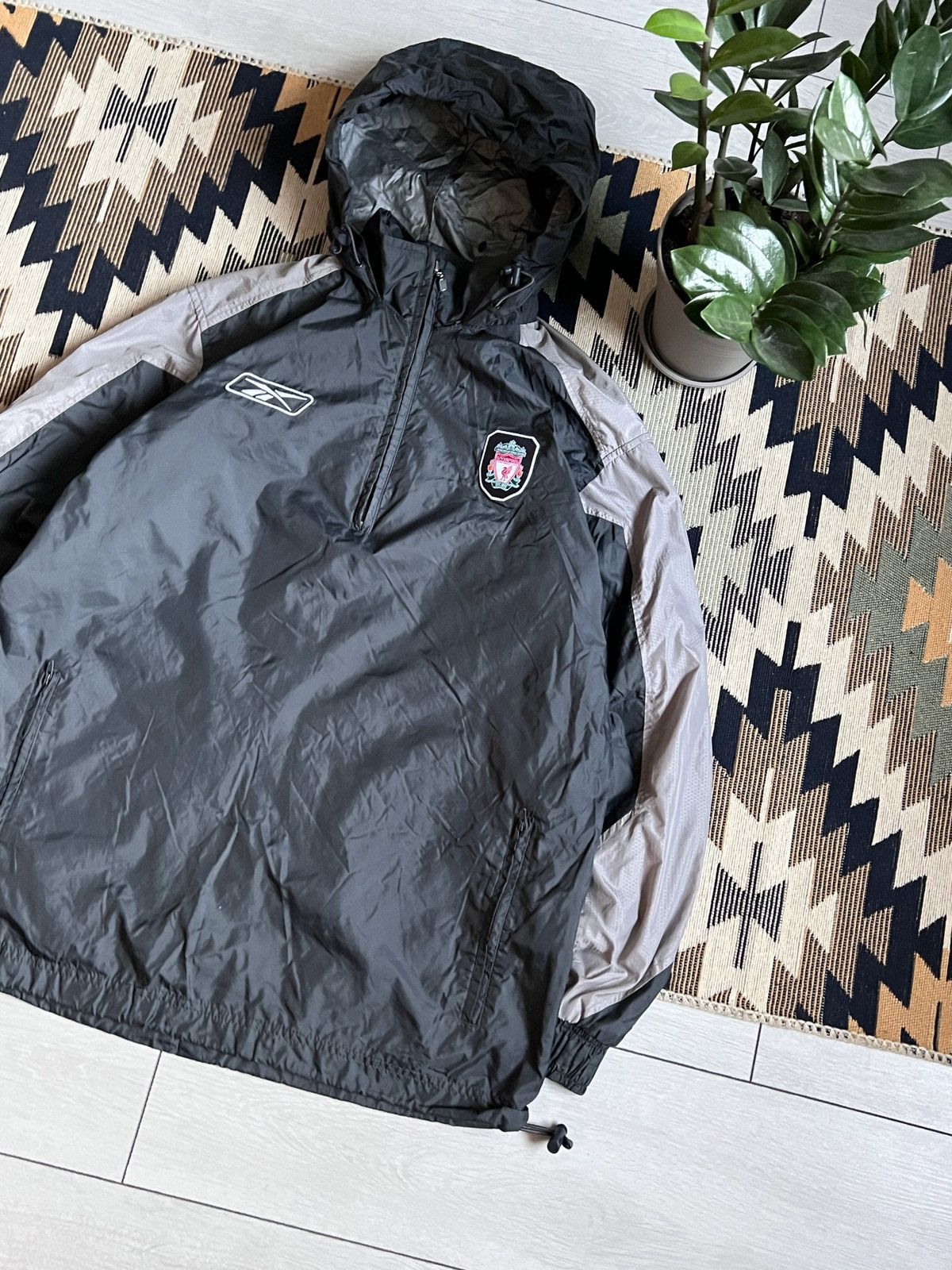 Reebok Vintage Reebok Gray Liverpool F.C. Carlsberg Jacket