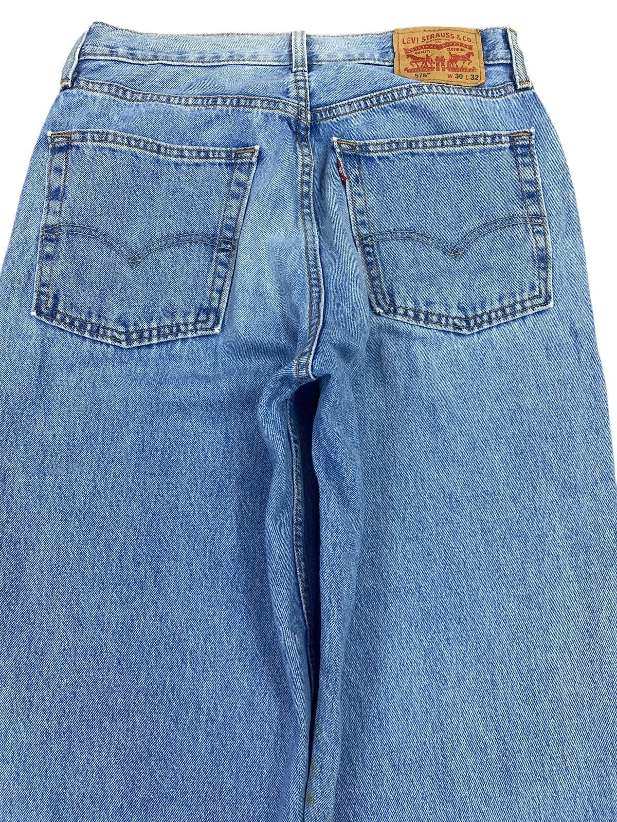 Levi's Levi’s Acid Wash Whiskered Style Straight Leg Jeans Size US 31 - 4 Thumbnail