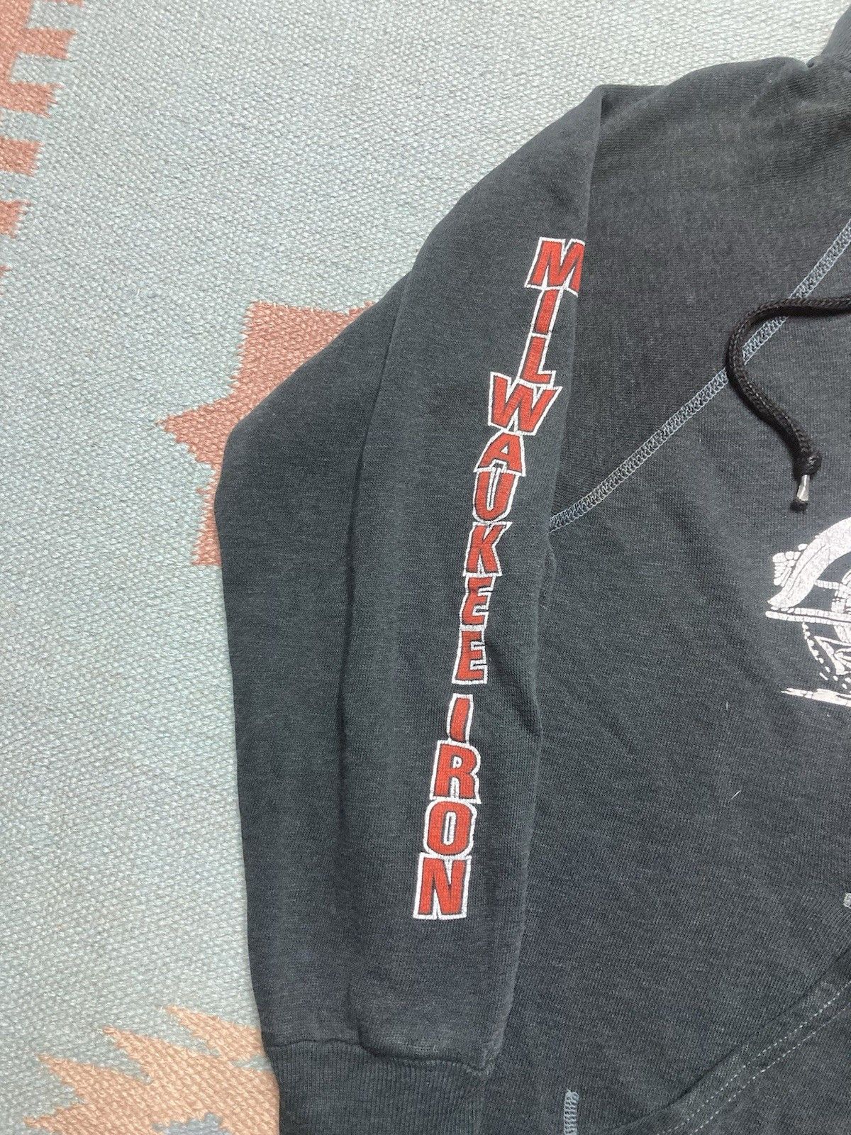 Vintage 70s Harley Davidson hoodie V twin Detroit sportswear medium Size US M / EU 48-50 / 2 - 2 Thumbnail