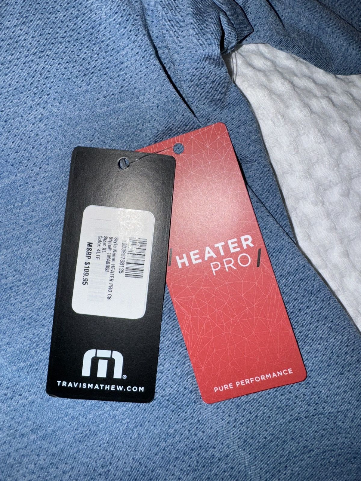 TravisMathew Men’s Travis Mathew Polo (XL - Light Blue) Size US XL / EU 56 / 4 - 4 Thumbnail
