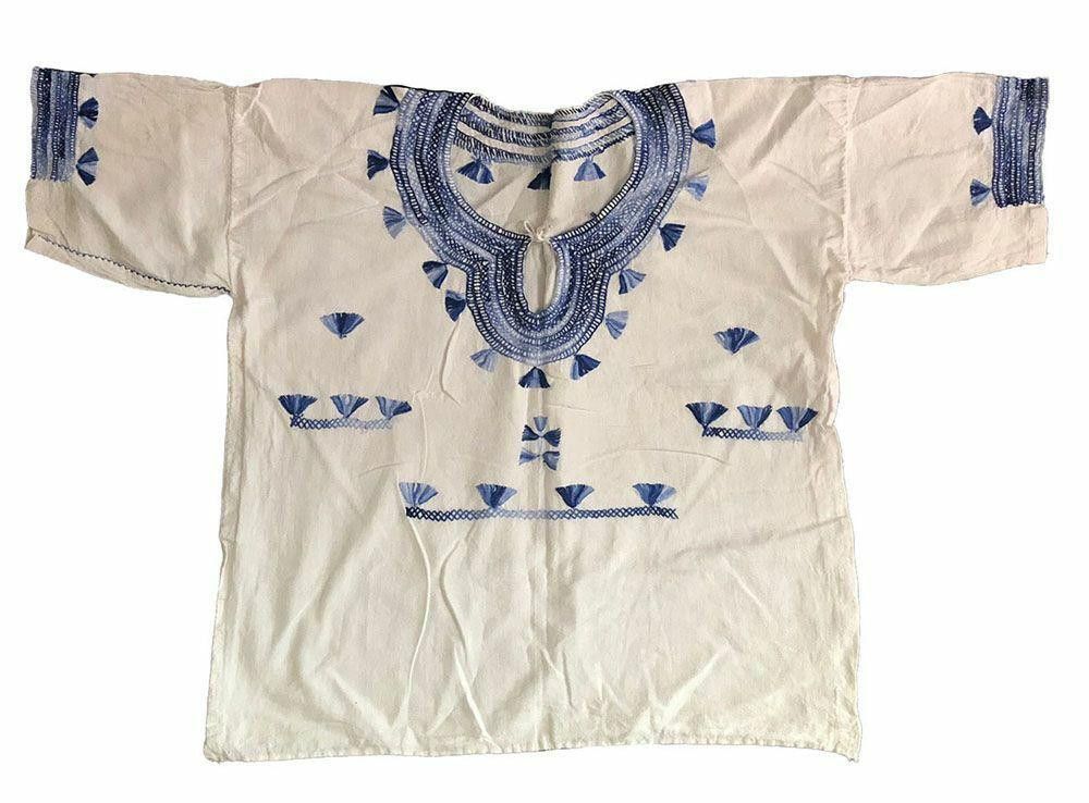 Designer New White Hand Made Bluse L Size L / US 10 / IT 46 - 2 Thumbnail