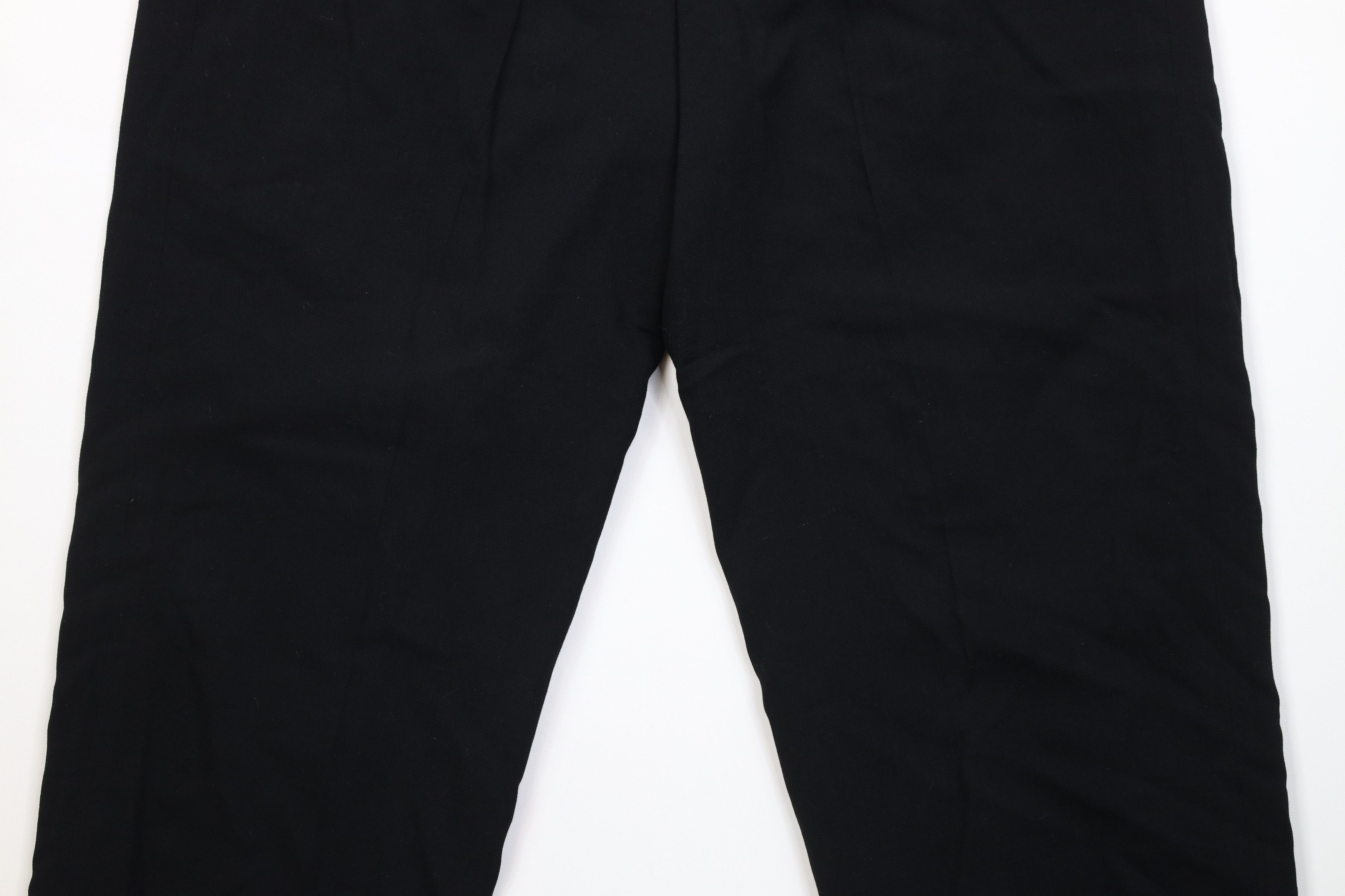 Vintage Vintage 90s Streetwear Heavyweight Knit Wide Leg Pants Black Size 38" / US 16 / IT 52 - 11 Thumbnail