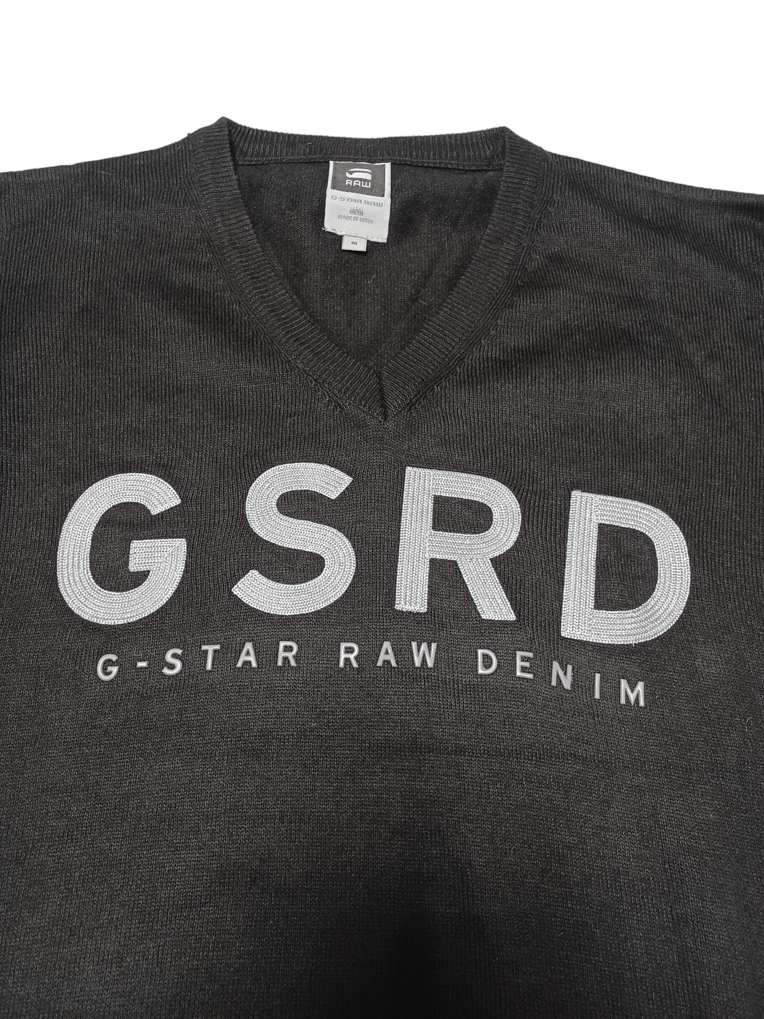 G-Star G STAR RAW DENIM V-NECK MADE IN GERMANY SWEATER Size US M / EU 48-50 / 2 - 3 Thumbnail