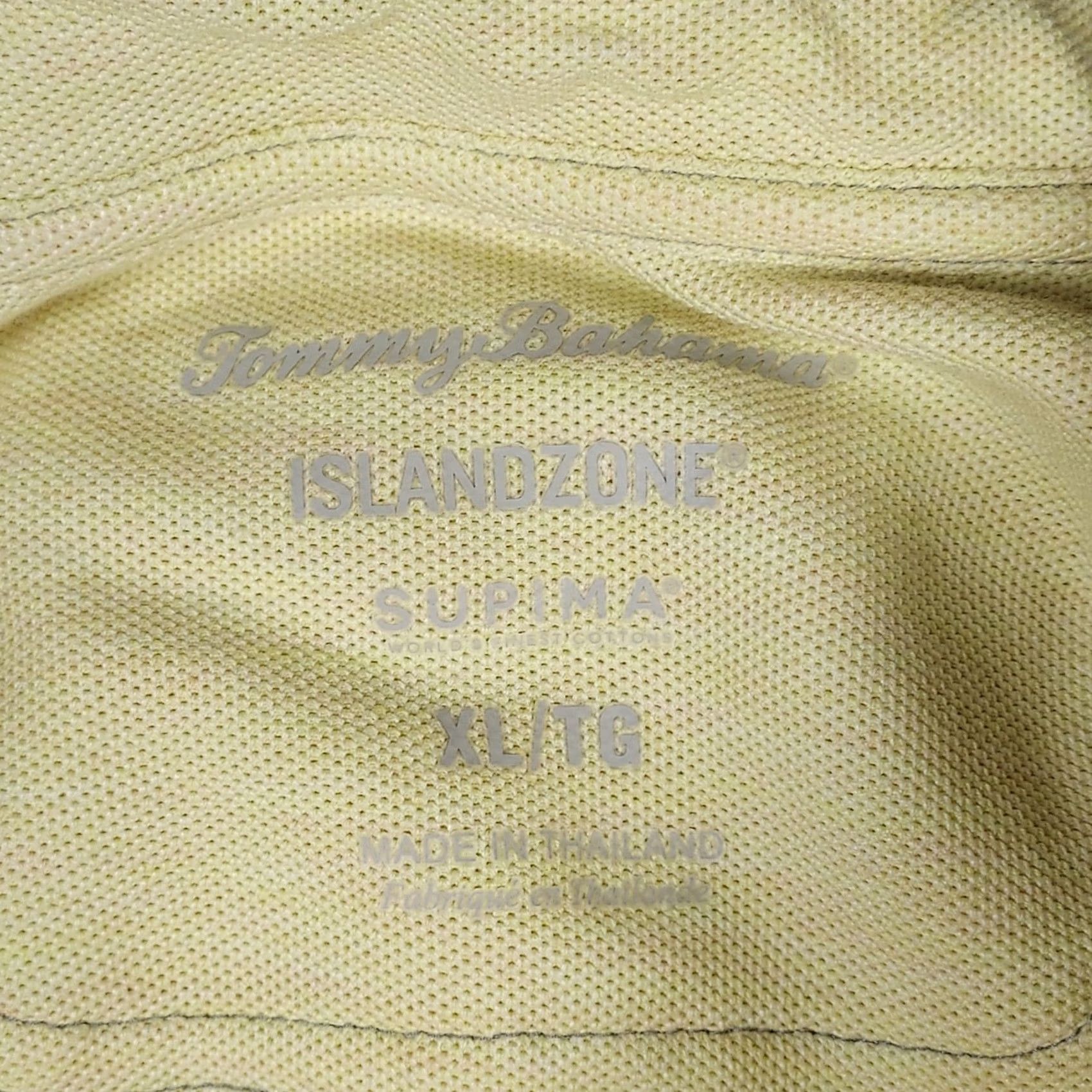 Tommy Bahama Tommy Bahama IslandZone Supima Polo Shirt Mens XL Yellow Short Sleeve Size US XL / EU 56 / 4 - 4 Thumbnail