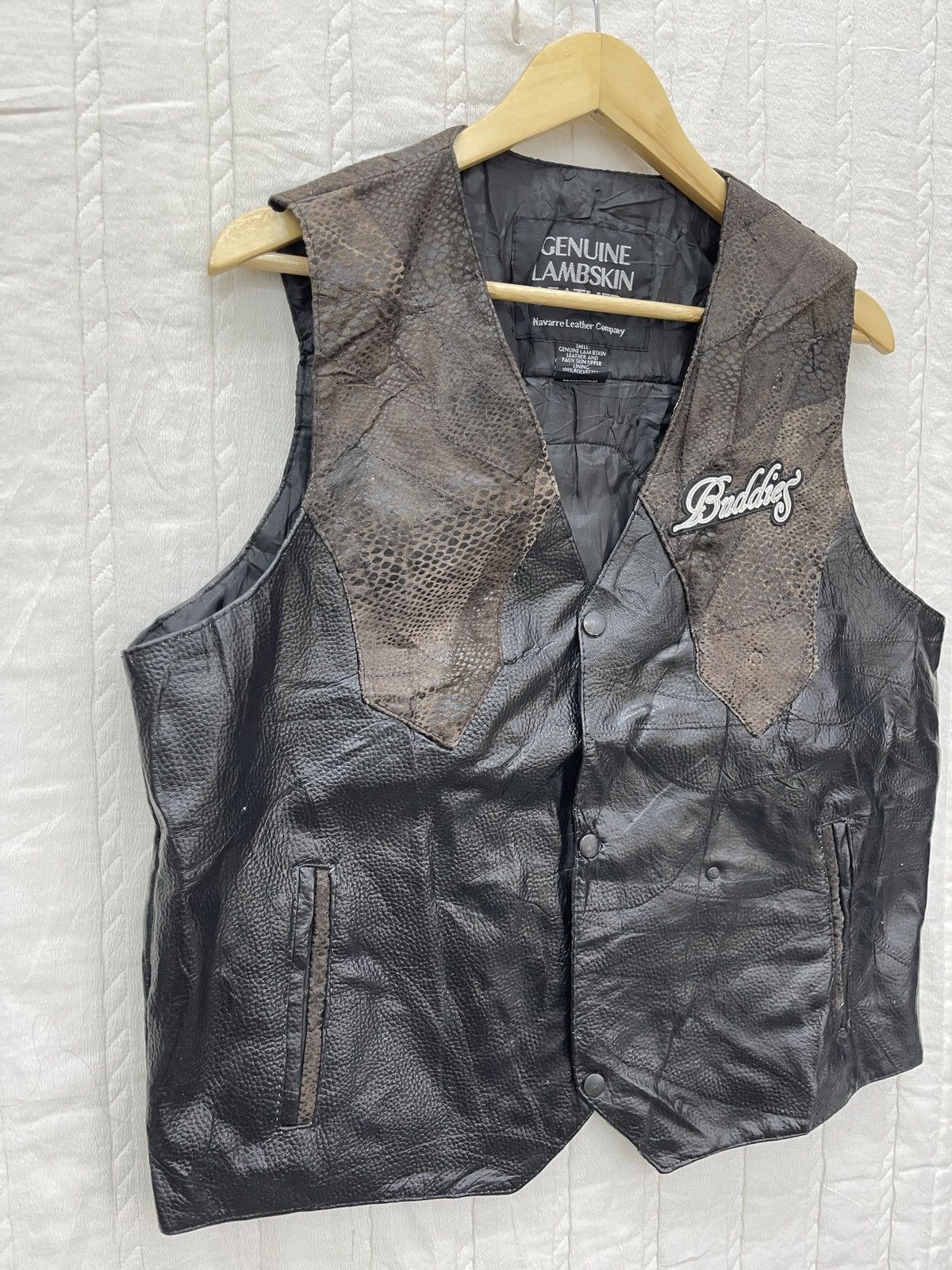 Japanese Brand ARCHIVE💥KANAGAWA BUDDIES HD RIDER CLUB LEATHER VEST JACKET Size US L / EU 52-54 / 3 - 5 Thumbnail