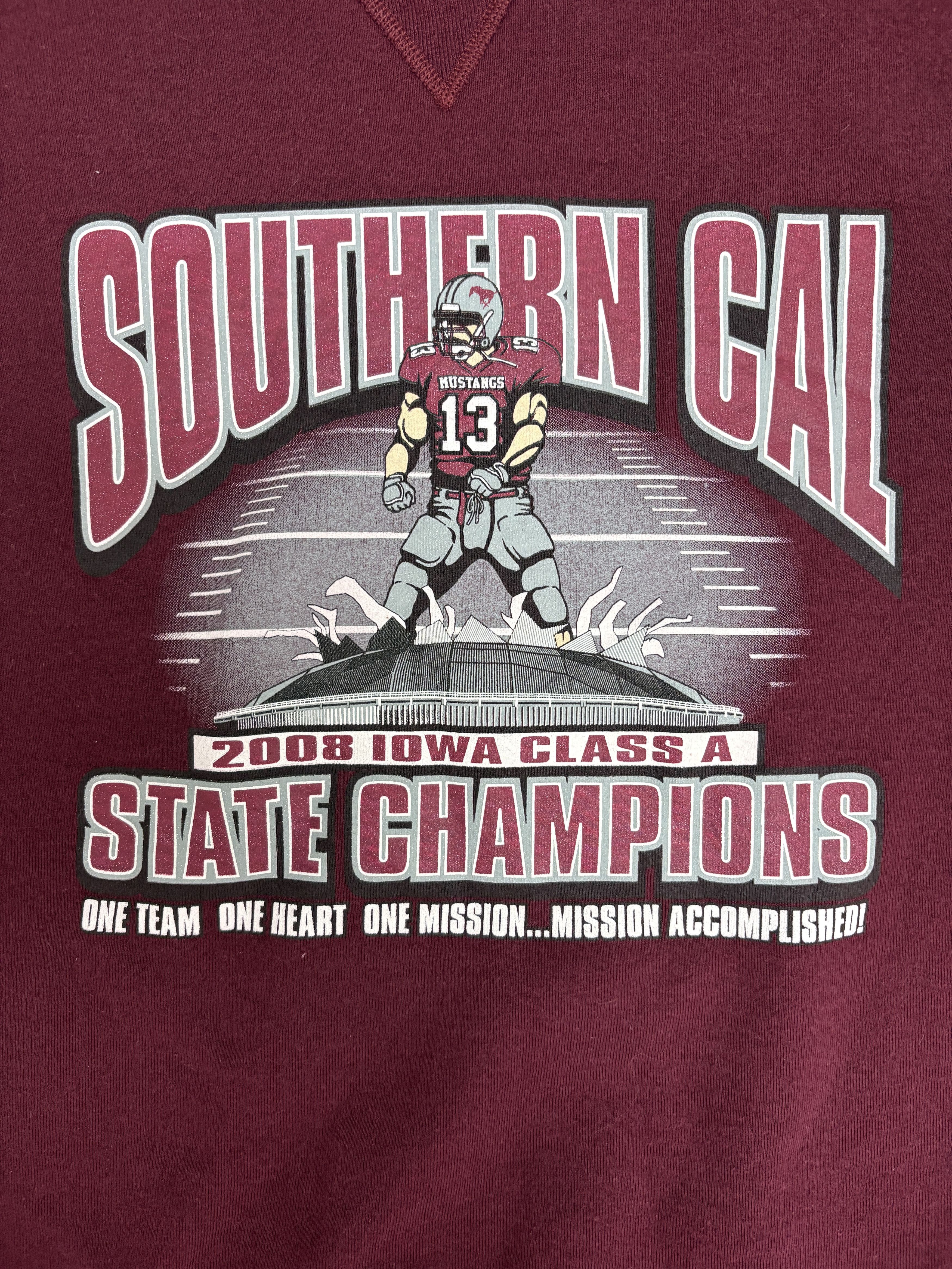 Russell Athletic Southern Cal Mustangs 2008 Iowa Class A Champions Crewneck Size US M / EU 48-50 / 2 - 2 Thumbnail