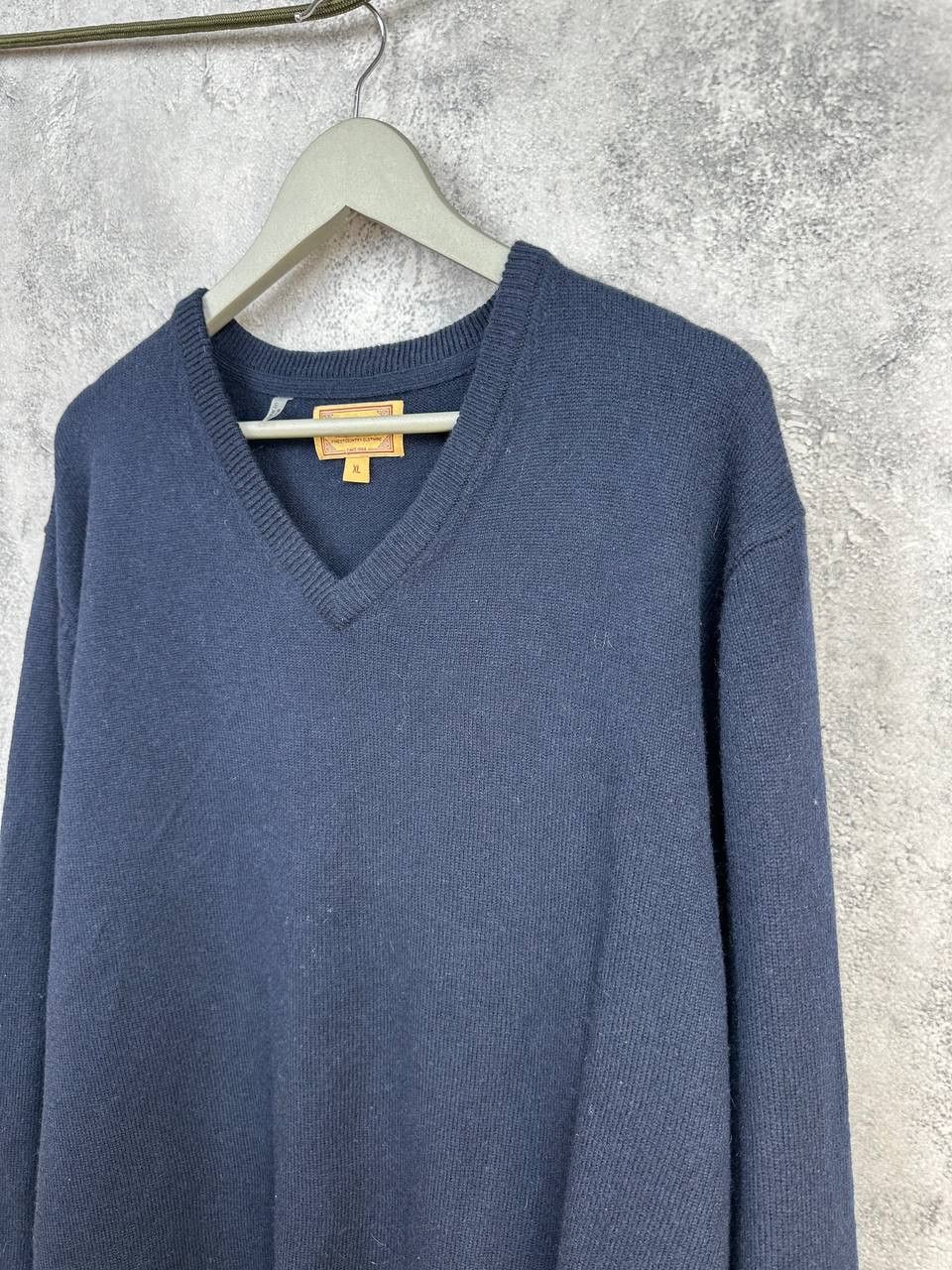 Other Schoffel V-Neck Lambswool Sweater Navy Jumper Long Sleeve Size US XL / EU 56 / 4 - 5 Thumbnail