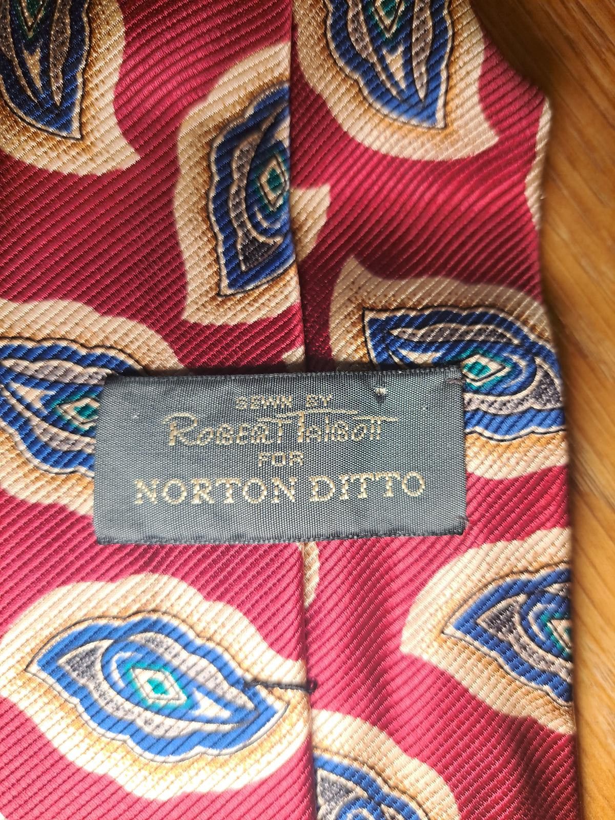 Robert Talbott Robert Talbott Silk Tie Red Multicolor Floral Handmade Wide Size ONE SIZE - 2 Thumbnail