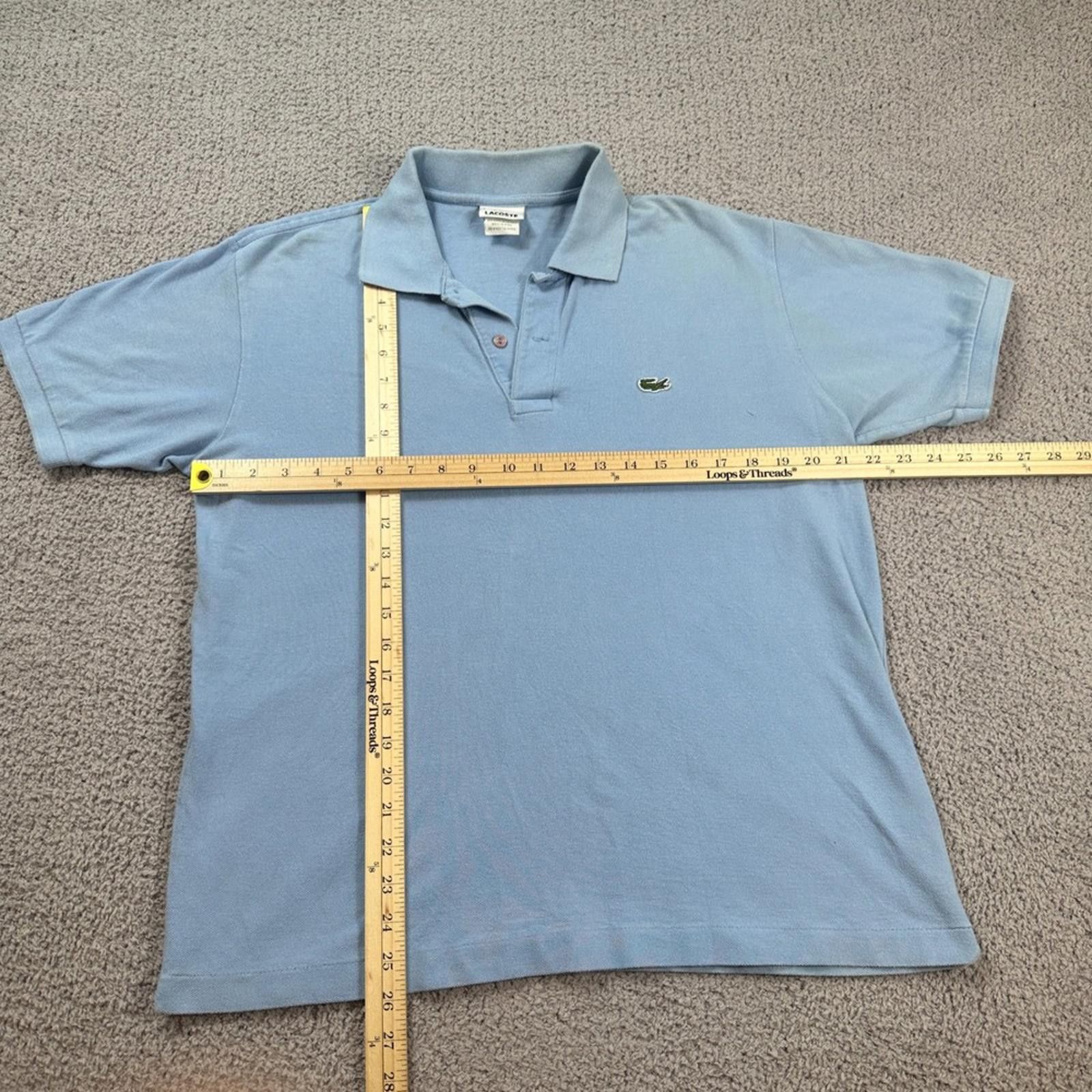 Lacoste Lacoste Mens Polo Shirt 7 (XXL)Made in Peru Light Blue Size US XXL / EU 58 / 5 - 3 Thumbnail