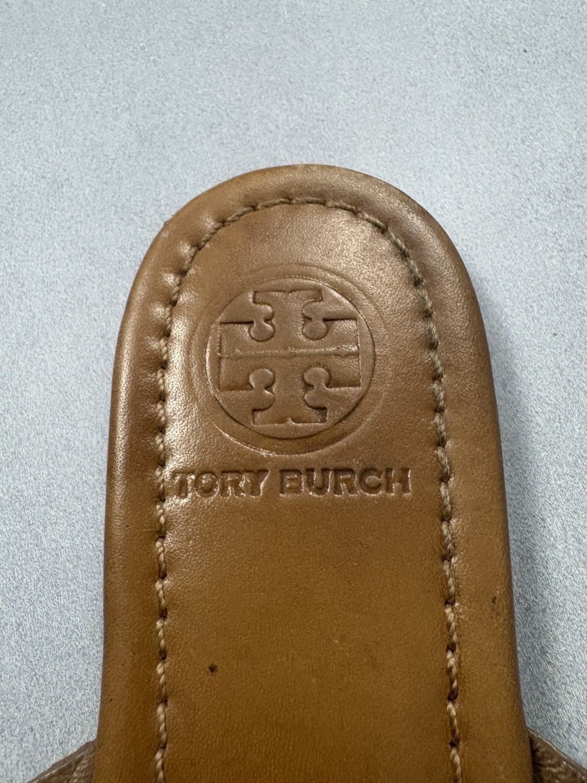 Tory Burch Tory Burch Miller Logo Sandals Brown Leather Thong Flats 8.5 Size US 8.5 / IT 38.5 - 12 Thumbnail