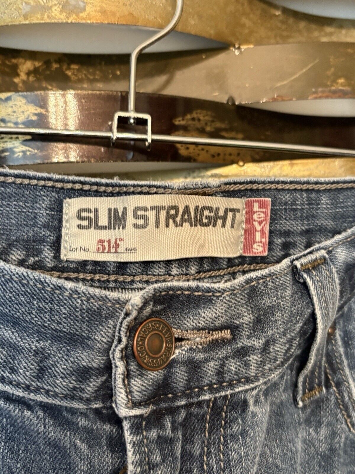Levi's Levis 514 Jeans Distressed Mens 36x30 Blue Slim Straight Size US 36 / EU 52 - 11 Thumbnail