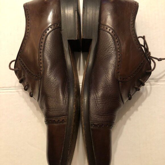 Mezlan MEZLAN MEN'S BROWN LEATHER LACE UP DRESS SHOES SIZE: 8 Size US 8 / EU 41 - 6 Thumbnail