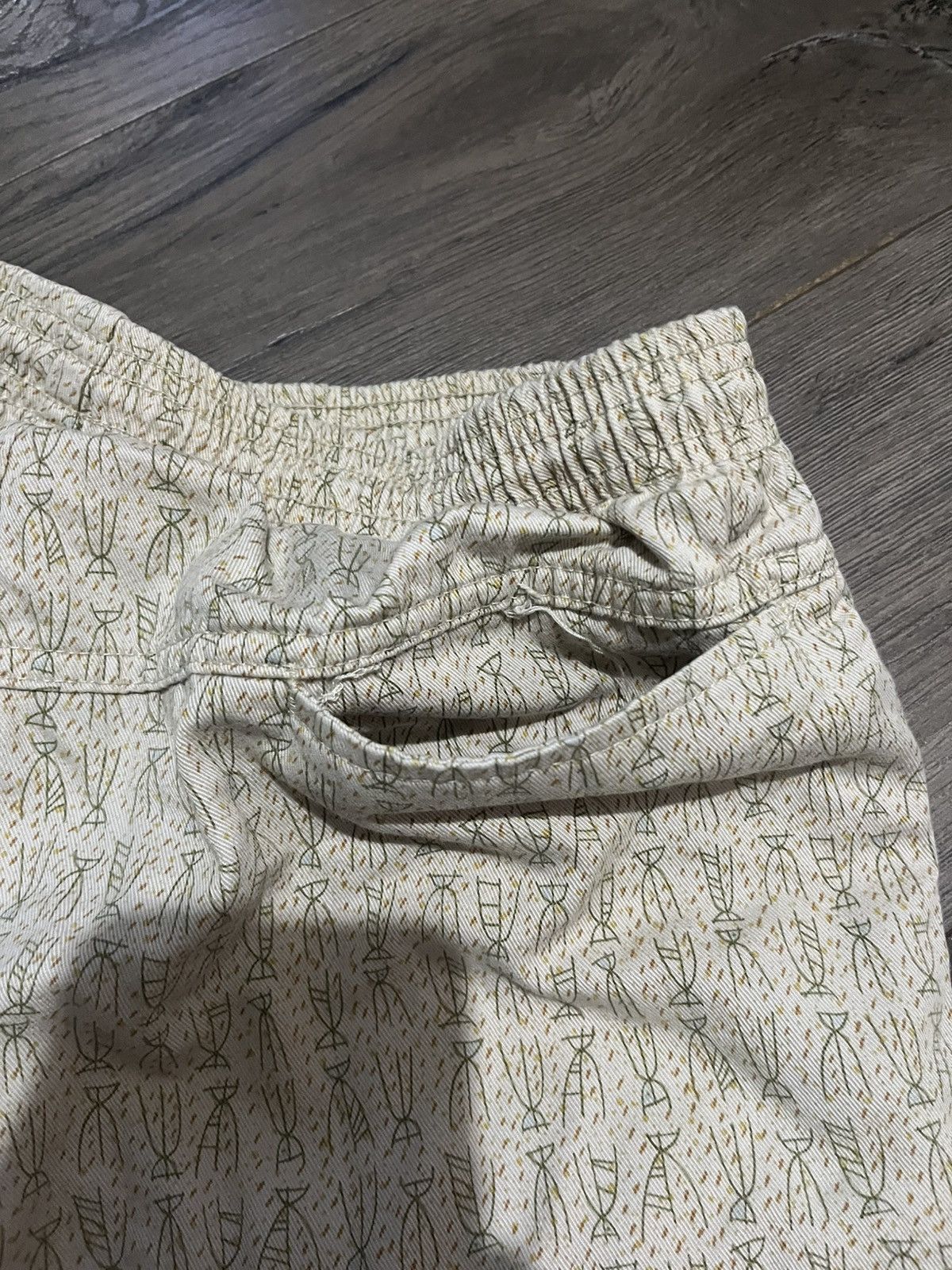 Stussy × Vintage VINTAGE OG 1980s Stussy fish bone pattern beige shorts Size US 28 / EU 44 - 5 Thumbnail