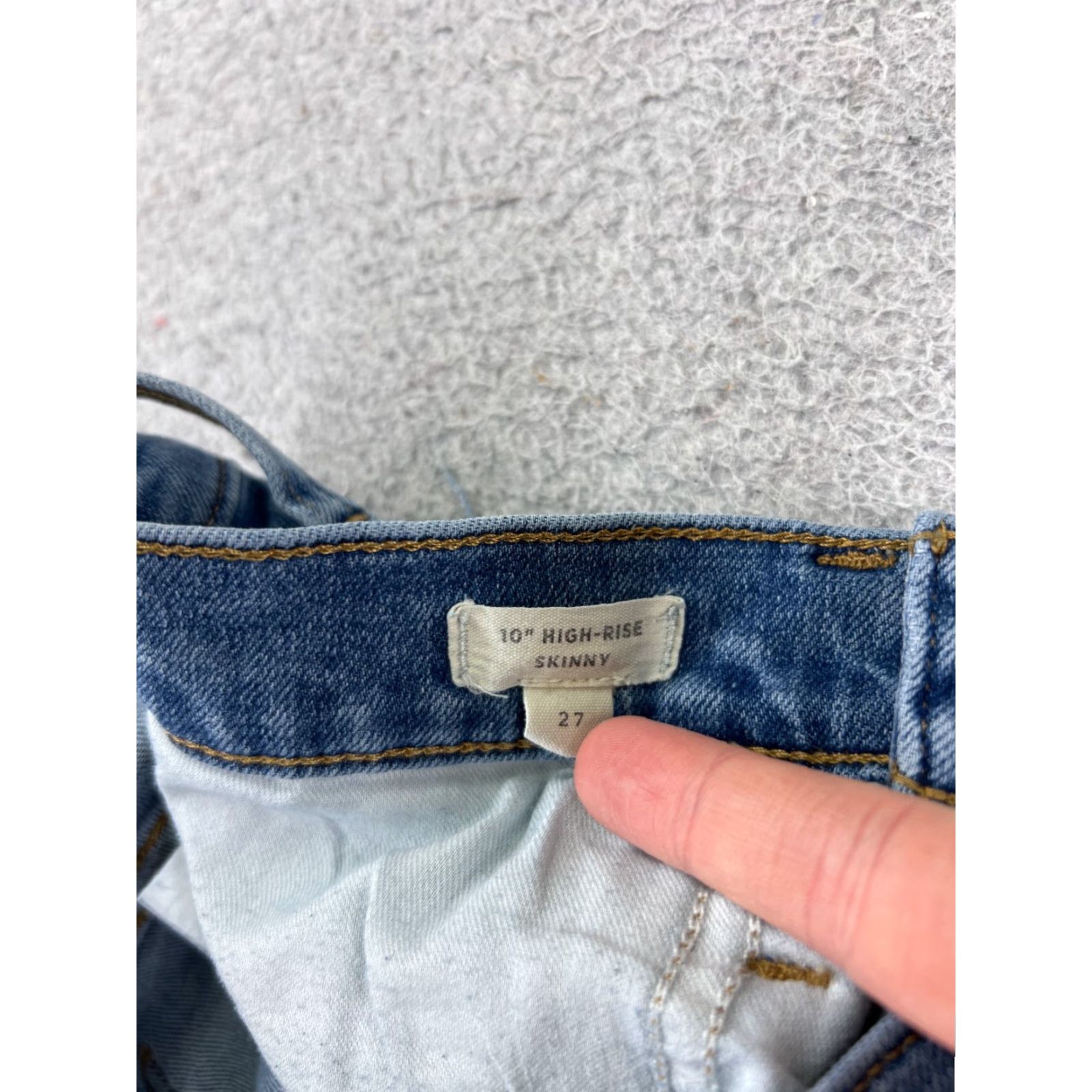 Madewell Madewell Jeans Womens 27 Blue Denim High Rise Skinny Leg Cotton 27x27 Jeans Women's 27 Blue 10" Rise Size 27" / US 4 / IT 40 - 6 Thumbnail