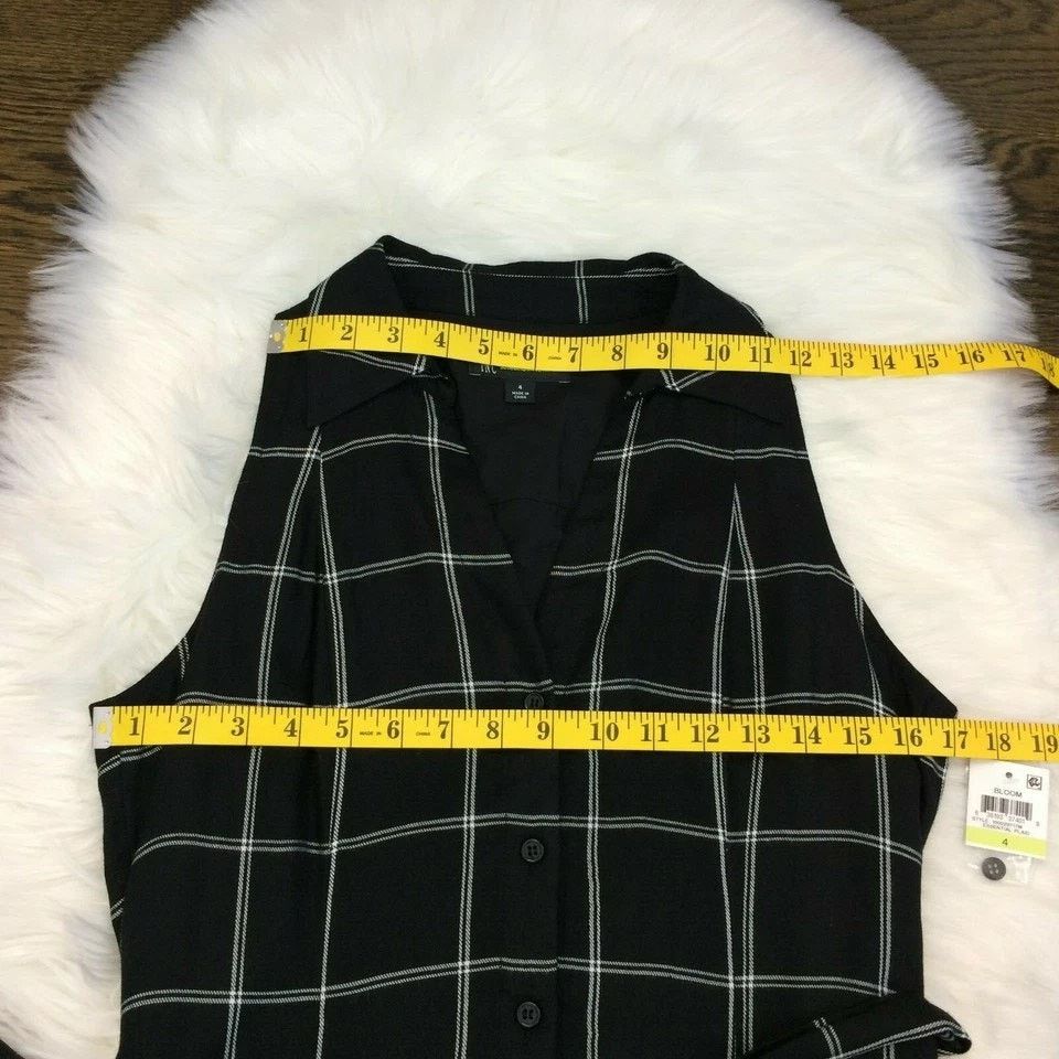 Other NWT INC Shirt dress Size 4 Tie Waist Sleeveless Plaid Lined Size S / US 4 / IT 40 - 11 Thumbnail