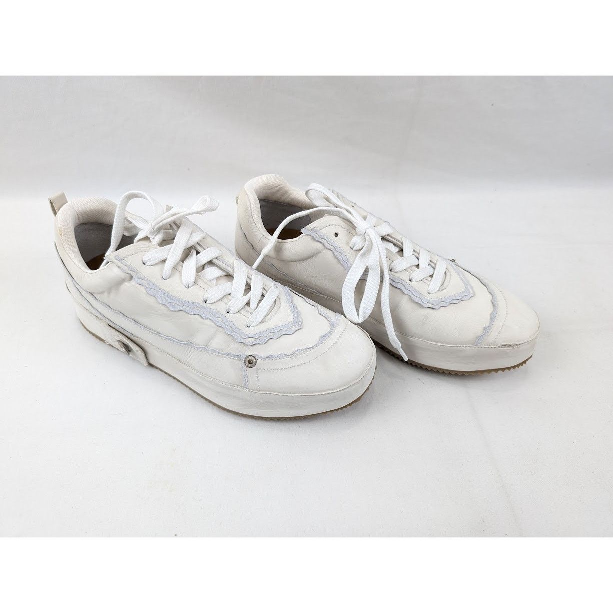 Loewe o1rshd1 Low-Top Leather Sneakers in White Size US 10 / EU 43 - 12 Thumbnail