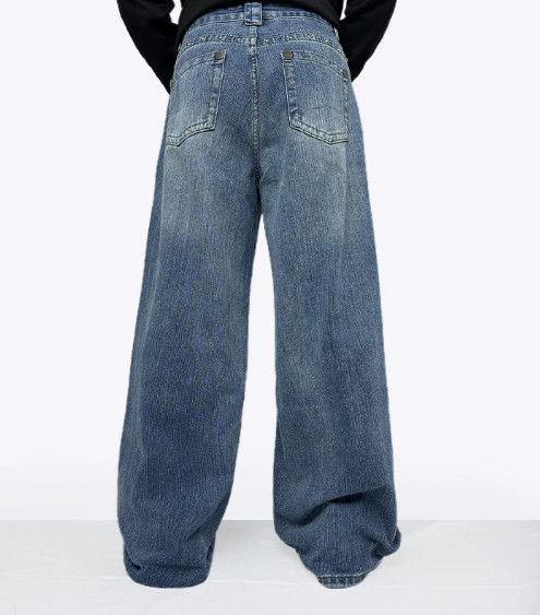 Vintage American-style loose straight casual men's jeans Size US 32 / EU 48 - 2 Thumbnail