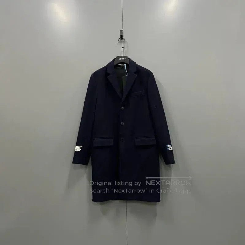 Valentino Valentino Men's Navy Long Coat for Spring . Size US M / EU 48-50 / 2 - 1 Thumbnail