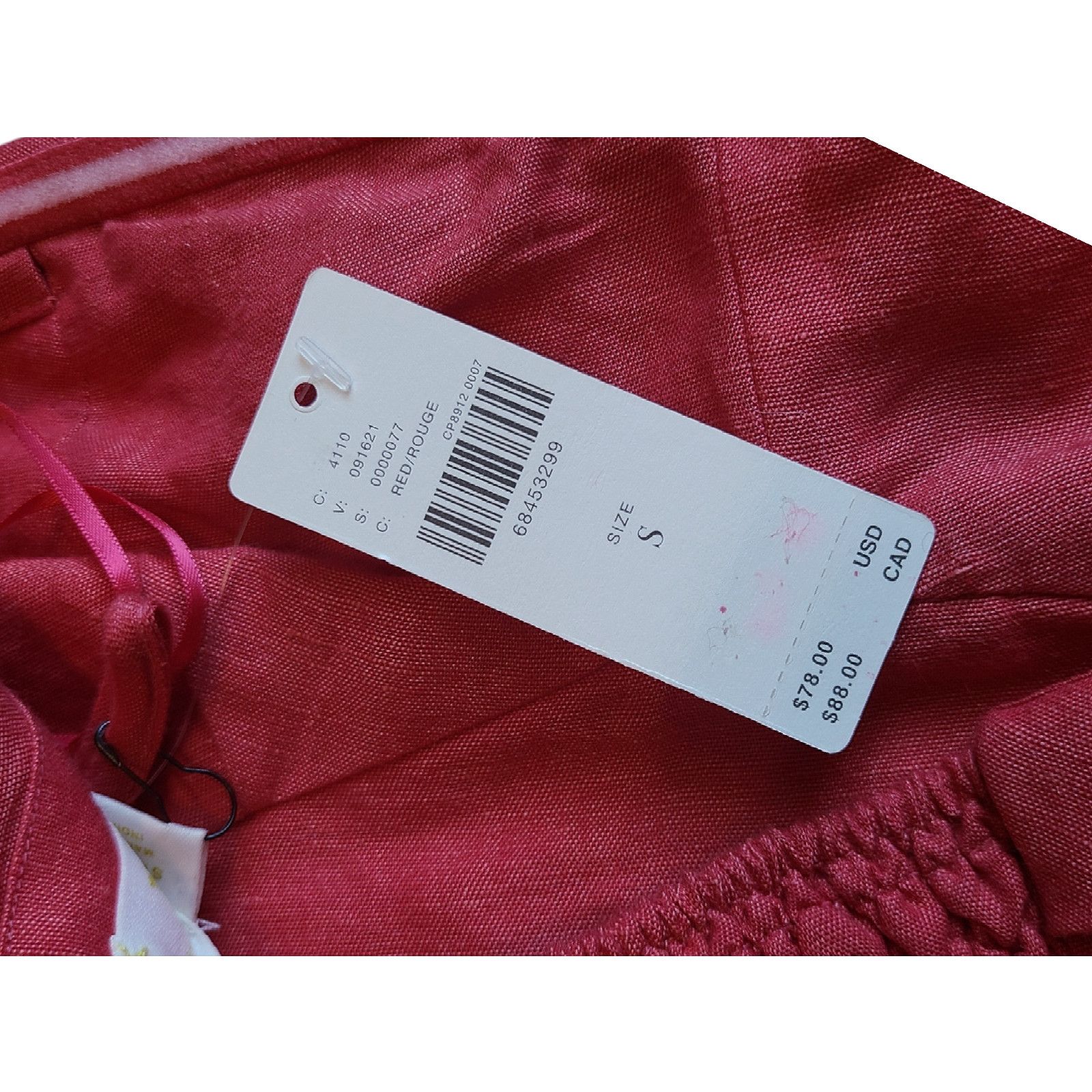 Anthropologie Maeve Anthropologie Red Linen Bustier Top Size Small NWT Size S / US 4 / IT 40 - 6 Thumbnail