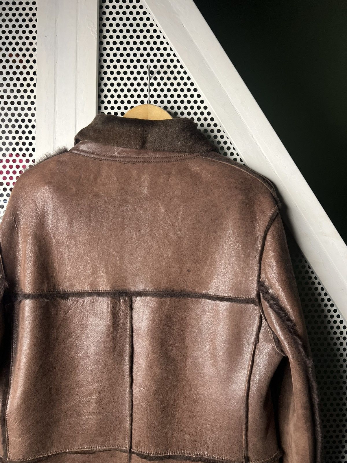 Dolce & Gabbana Vintage 90s Dolce Gabbana Shearling Coat Fur Leather Jacket Size US L / EU 52-54 / 3 - 4 Thumbnail