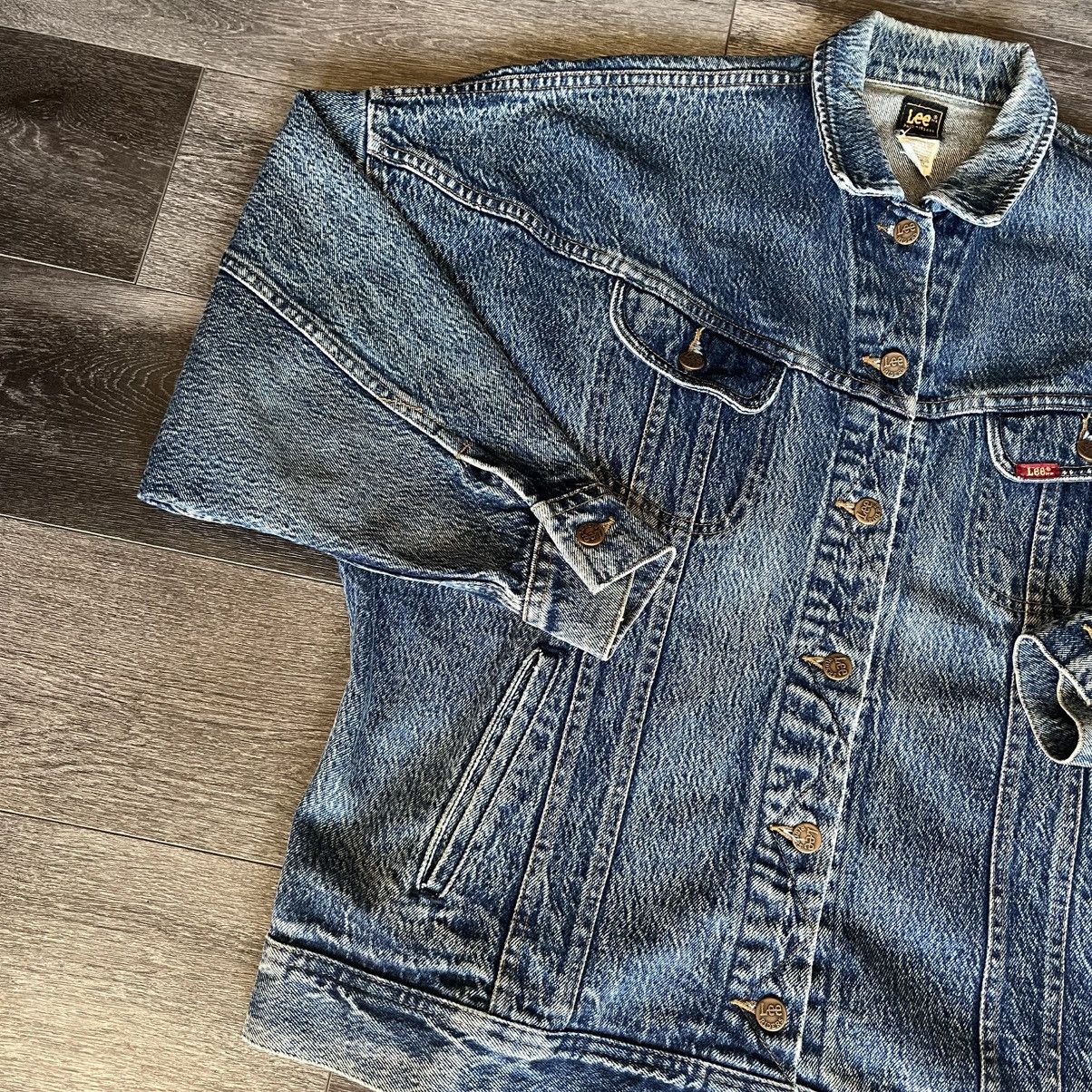 Lee × Vintage Vintage 1990s Lee Rider Acid Stone Wash Trucker Denim Jacket Size US S / EU 44-46 / 1 - 3 Thumbnail