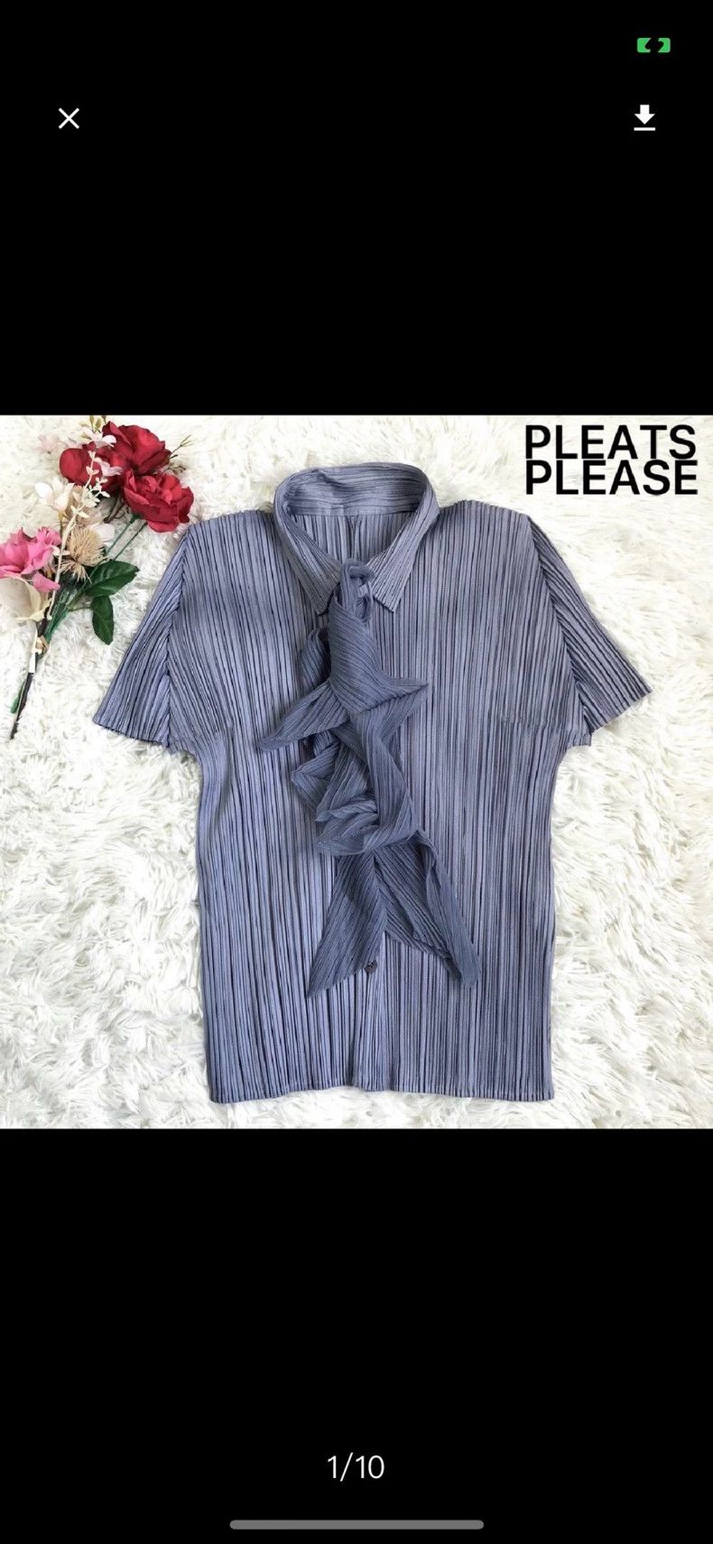 Issey Miyake Issey Miyake size:3 A vintage grey ribbon shirt Size XS / US 0-2 / IT 36-38 - 2 Thumbnail