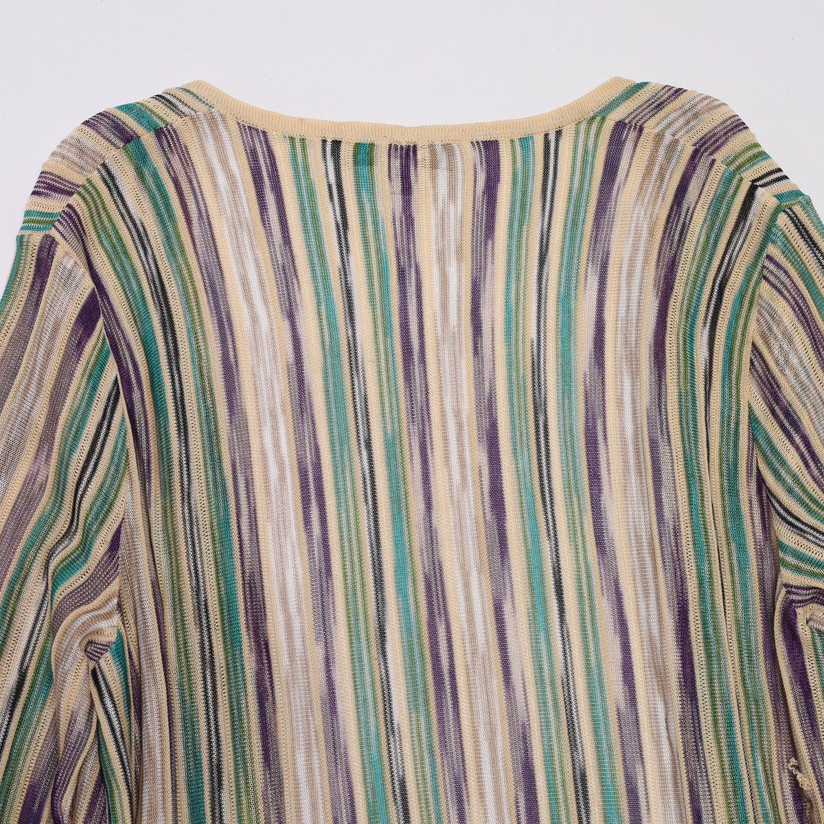 Missoni Missoni Multicolor Viscose Cotton Striped Long Cardigan Dres Size XL / US 12-14 / IT 48-50 - 14 Thumbnail