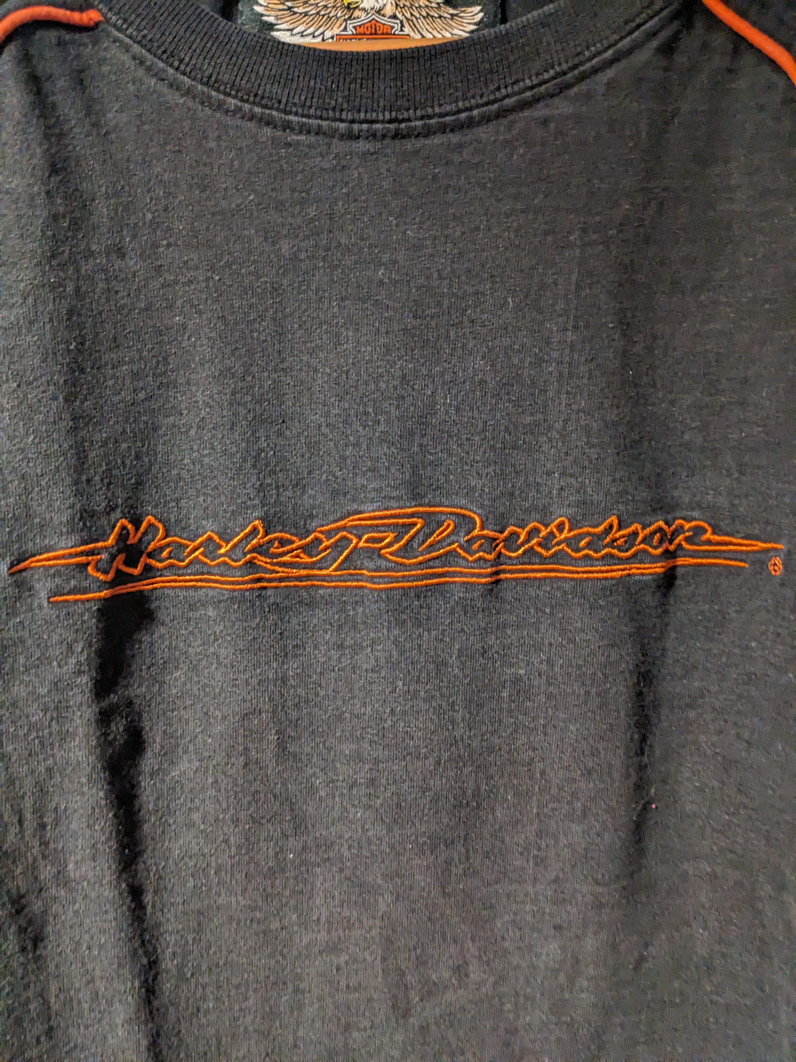 Harley Davidson × Vintage Vintage Y2K Harley Davidson Motorcycle Spell Out Sweatshirt Size US M / EU 48-50 / 2 - 2 Thumbnail