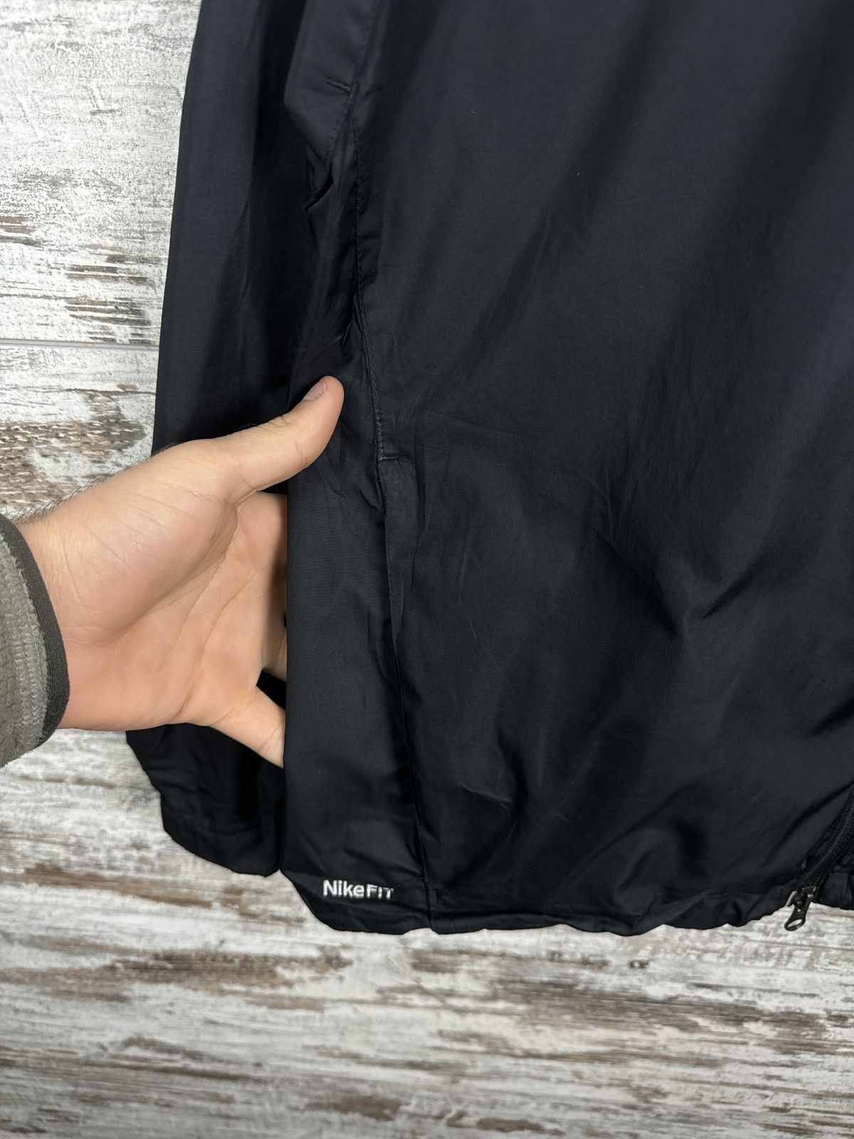 Nike Mens Vintage Nike track jacket black swoosh y2k drill rare Size US XL / EU 56 / 4 - 5 Thumbnail
