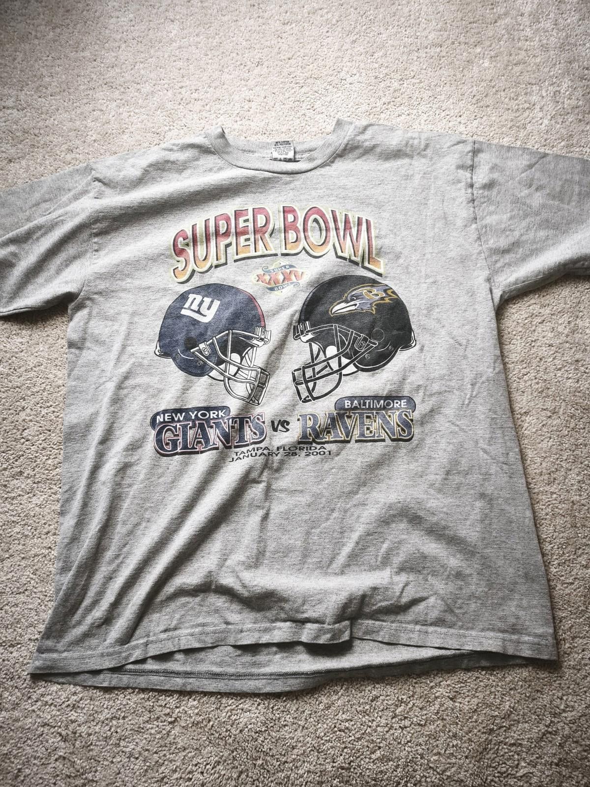Other Vintage Super Bowl 35 Ravens New York Giants t-shirt XL Size ONE SIZE - 1 Thumbnail