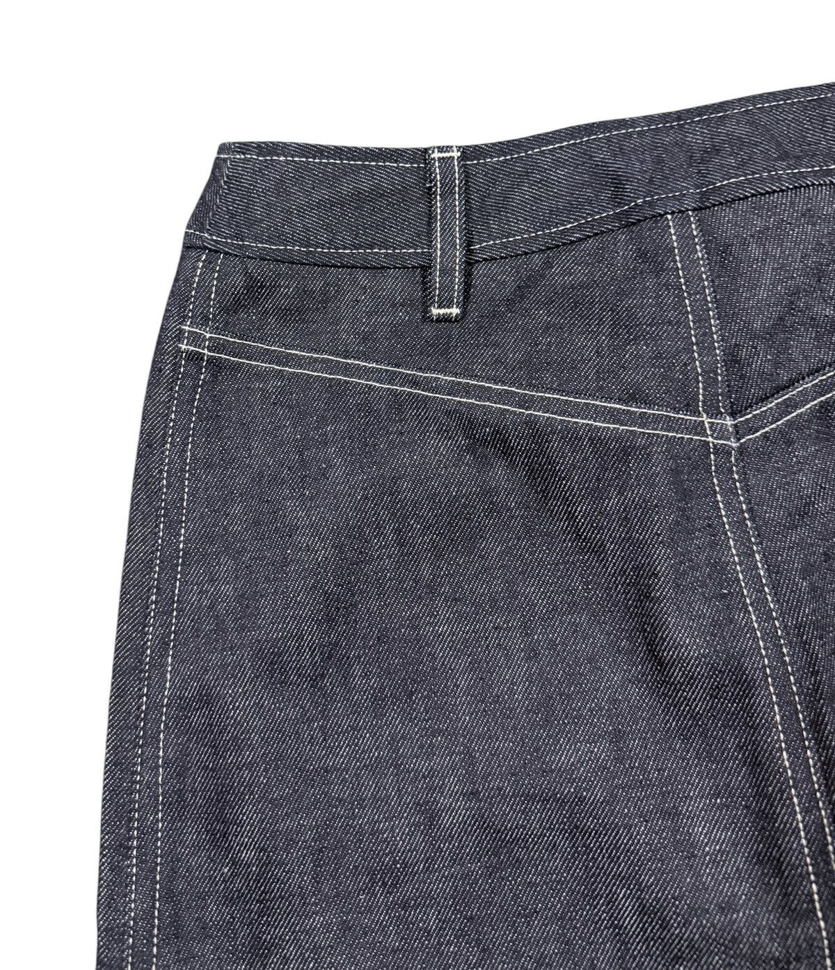 agnes b. Vtg🔥agnes.b Raw Indigo denim Mini Skirt Made In France Size 25" / US 0 / IT 36 - 11 Thumbnail