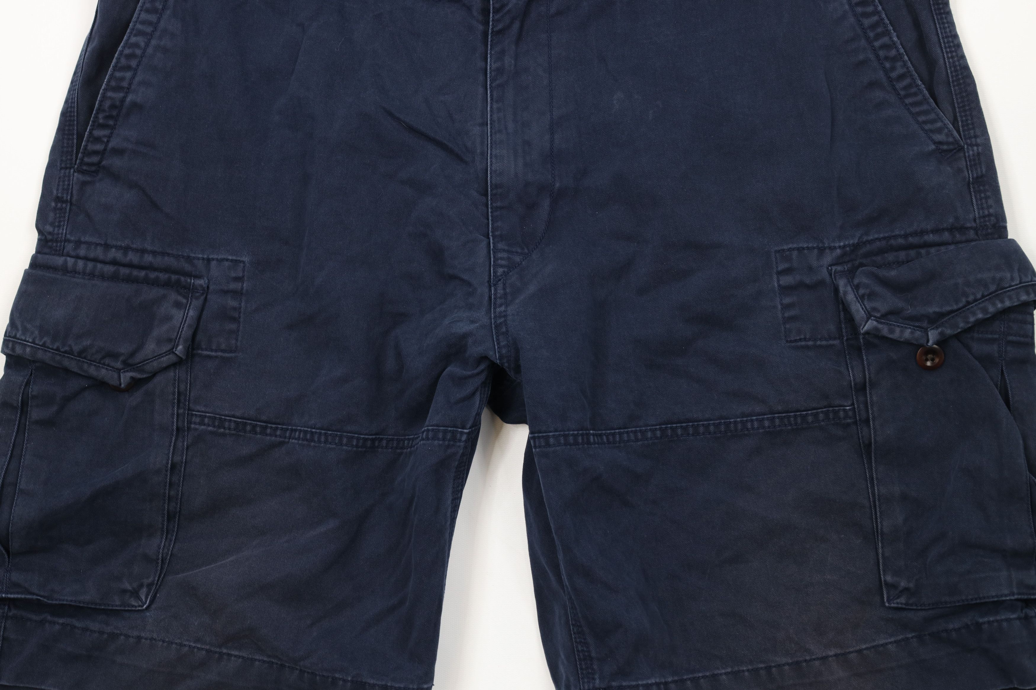 Ralph Lauren × Vintage Vintage Ralph Lauren Heavyweight Cargo Shorts Navy Blue Size US 42 / EU 58 - 3 Thumbnail