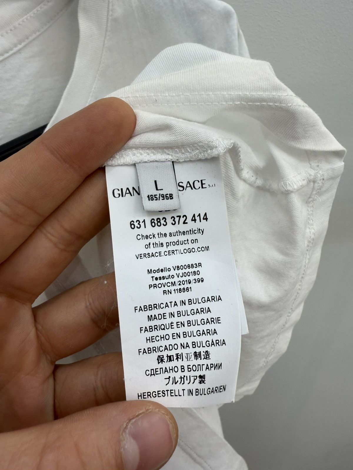 Versace Versace Collection Medusa Logo White T-shirt Tee Size US L / EU 52-54 / 3 - 4 Thumbnail