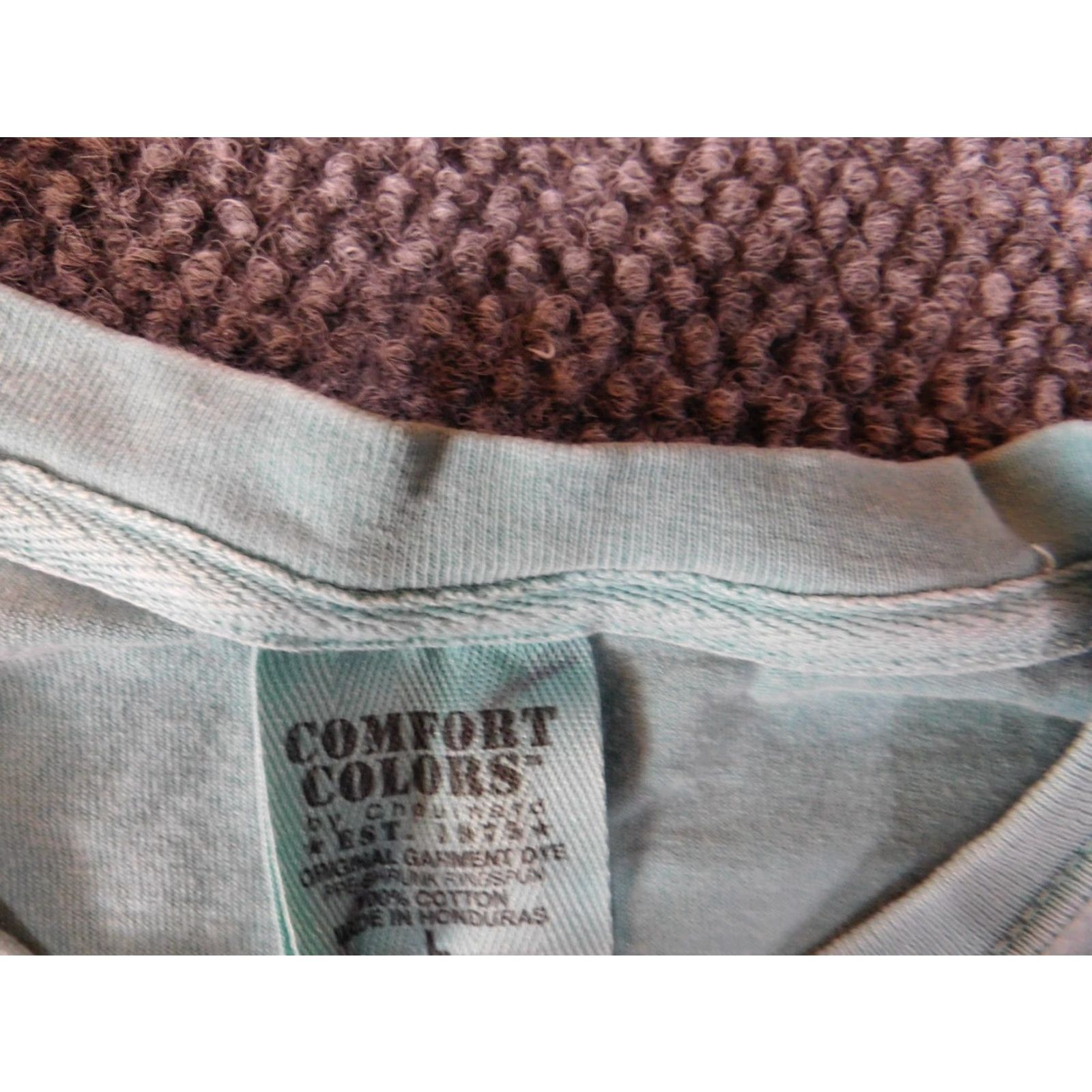 Comfort Colors Comfort Colors Mens Shirt L blue Crew Short Sleeve Pocket T-Shirt Classic Logo Cotton Knit Modern Regular Mens Size US L / EU 52-54 / 3 - 4 Thumbnail