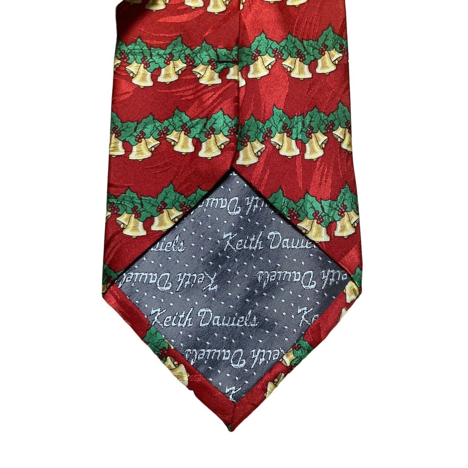Other Keith Daniels Holiday Christmas Bells Holly Vintage Necktie Size ONE SIZE - 5 Thumbnail