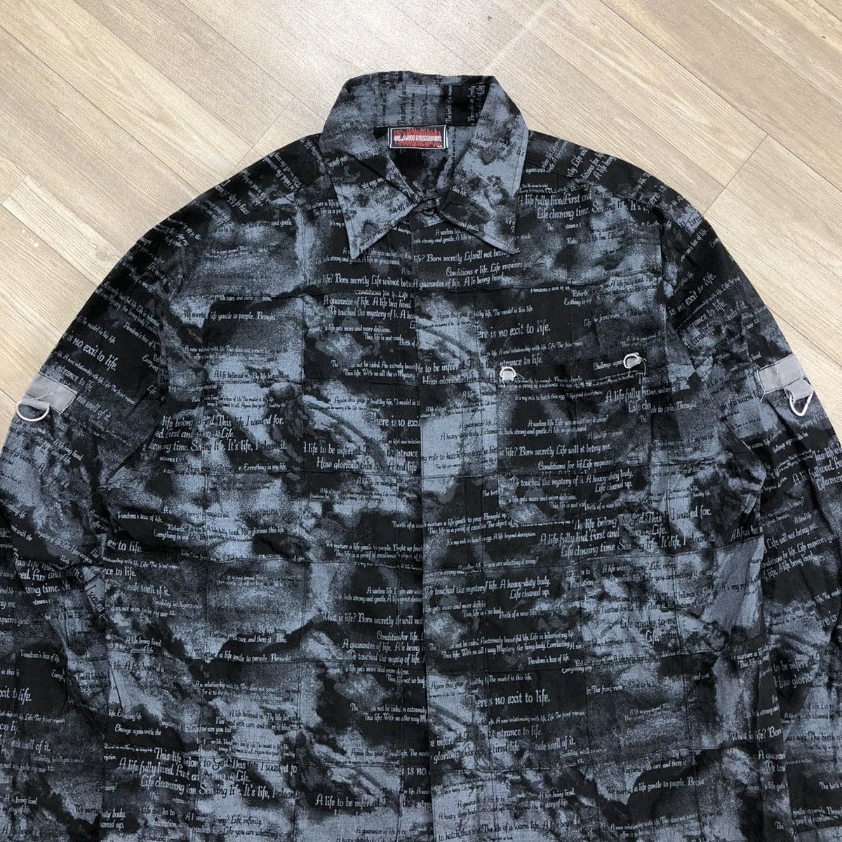 If Six Was Nine × Japanese Brand × Le Grande Bleu (L.G.B.) 2000s Slash Number H Anarchy Punk Lgb Style Button Shirt Size US M / EU 48-50 / 2 - 3 Thumbnail
