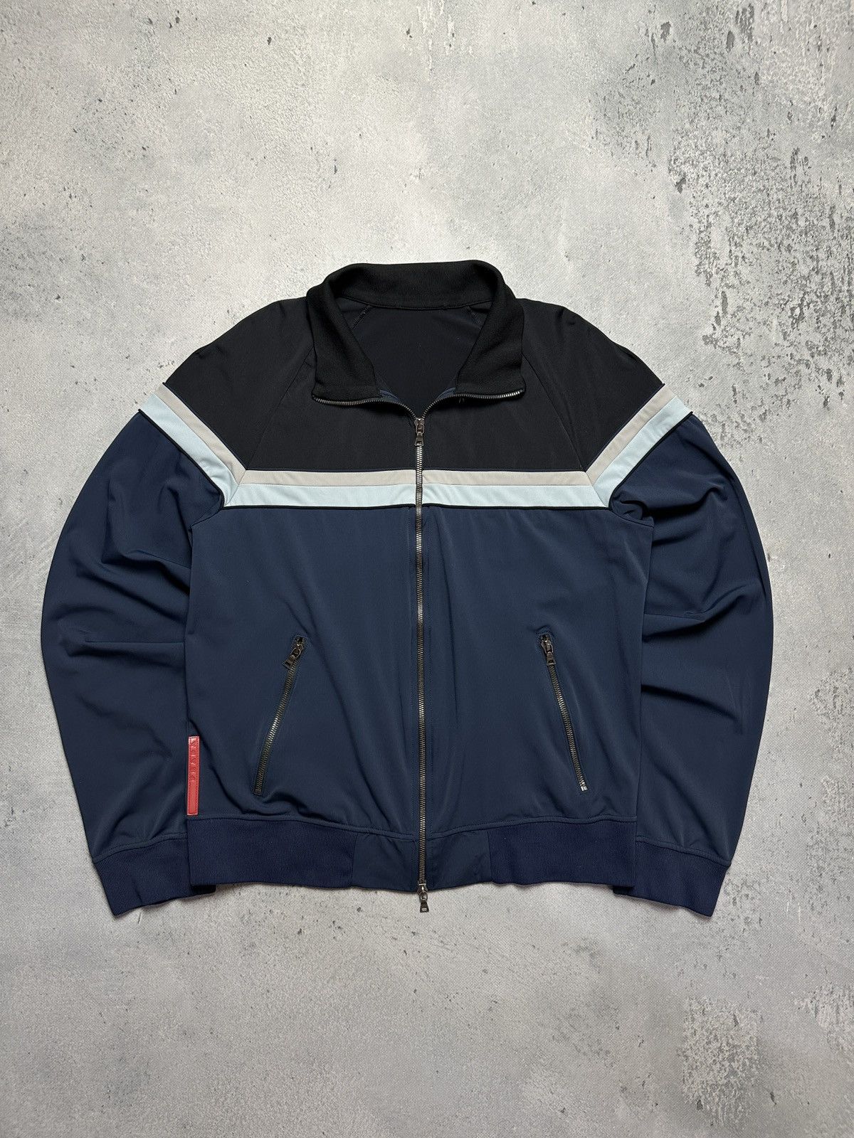 Prada Prada Vintage Olympic Track Zipper Striped Jacket Red Tab Size US M / EU 48-50 / 2 - 1 Thumbnail