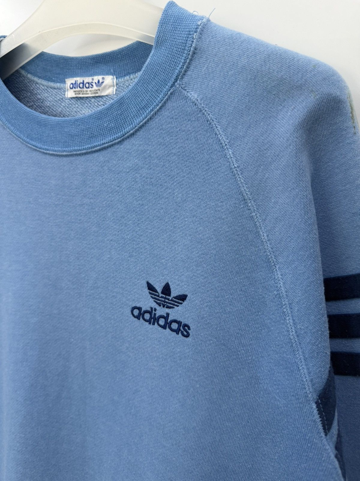 Adidas 🔥Vtg Japan 90's Adidas Trefoil Distressed Sweatshirt Size US S / EU 44-46 / 1 - 2 Thumbnail