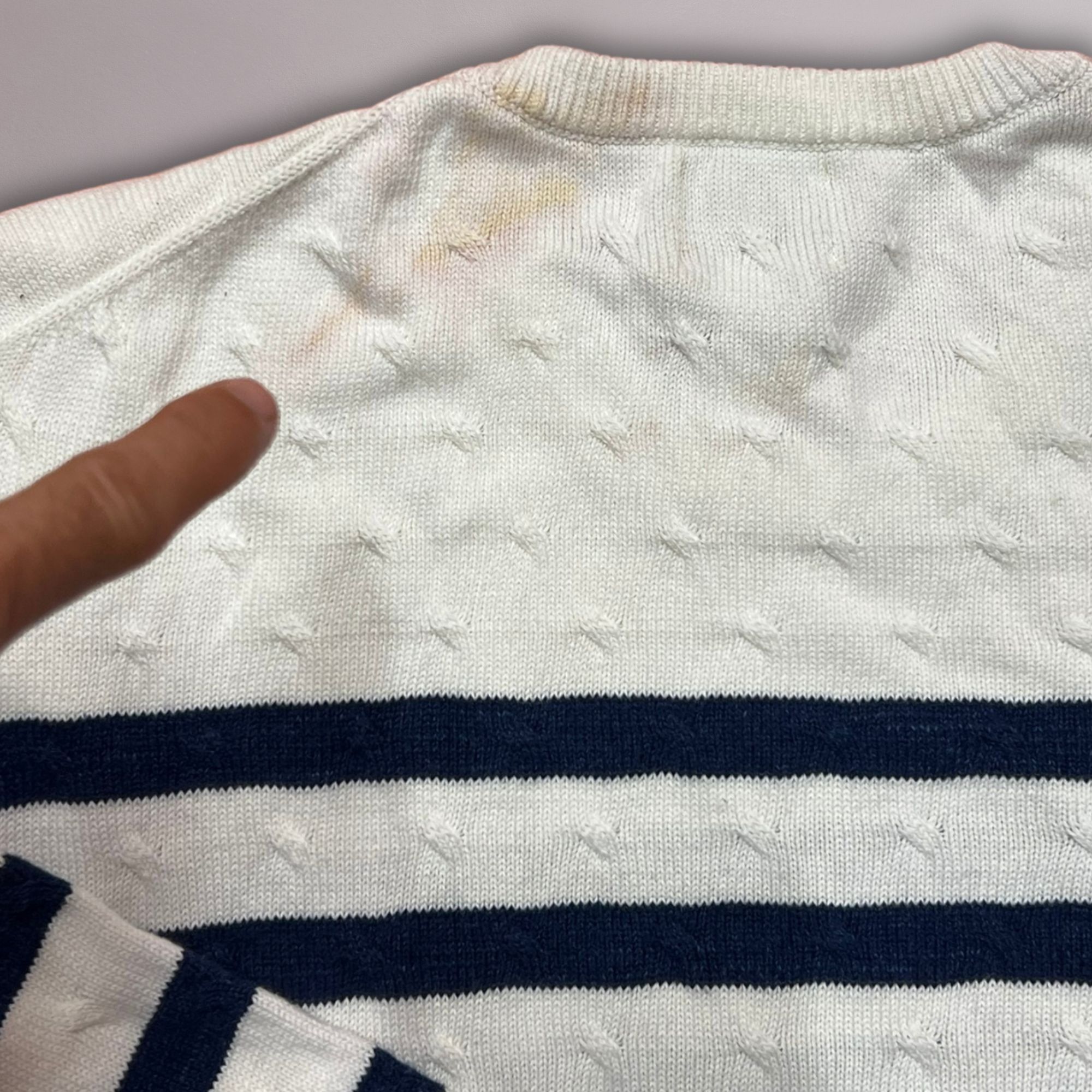 Other Jos A Bank 1905 Mens Large Blue Striped Crew Neck Sweater Co Size L / US 10 / IT 46 - 5 Thumbnail