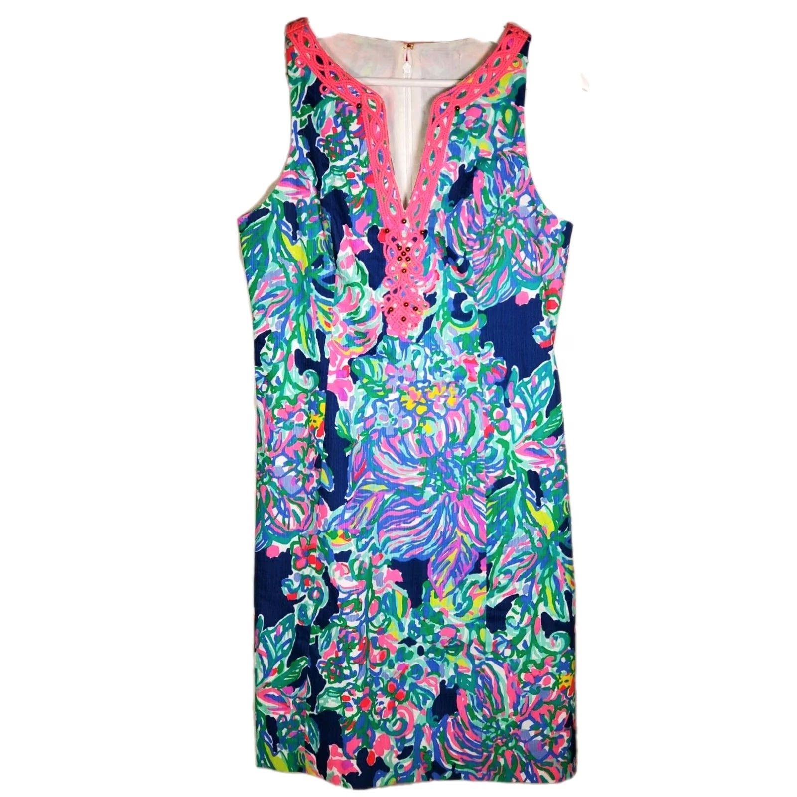Lilly Pulitzer Lilly Pulitzer Ryder Shift Dress in Seaside Allure Escapade Bead Lace Womens 4 Size S / US 4 / IT 40 - 3 Thumbnail