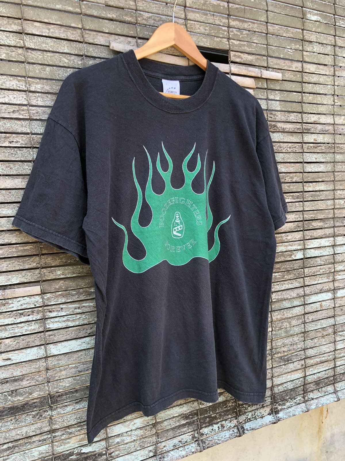 Vintage Vintage 90s Boozefighters Forever Motorcycle Club Flame Tee Size US L / EU 52-54 / 3 - 2 Thumbnail